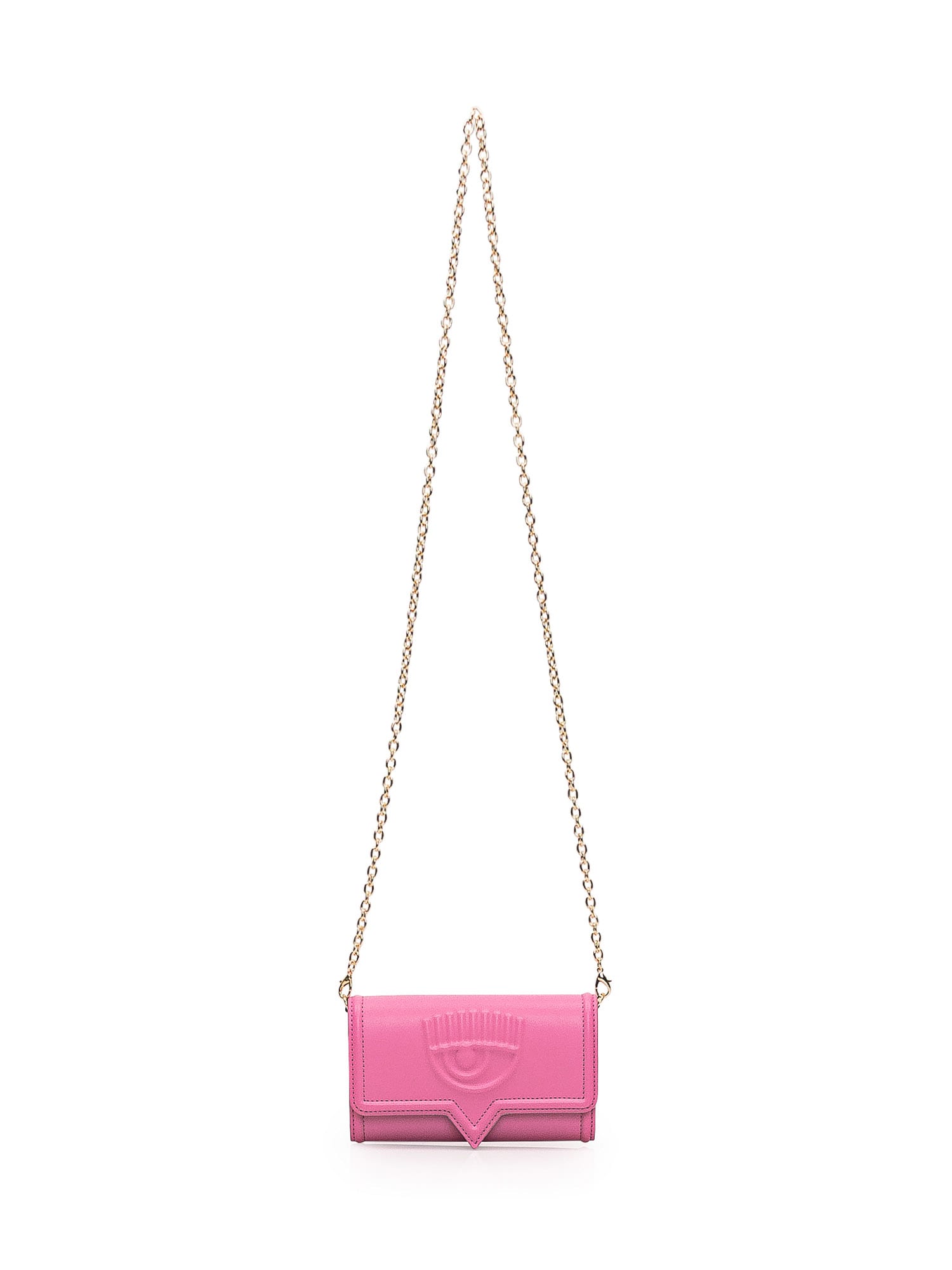Shop Chiara Ferragni Eyelike Wallet In Sachet Pink