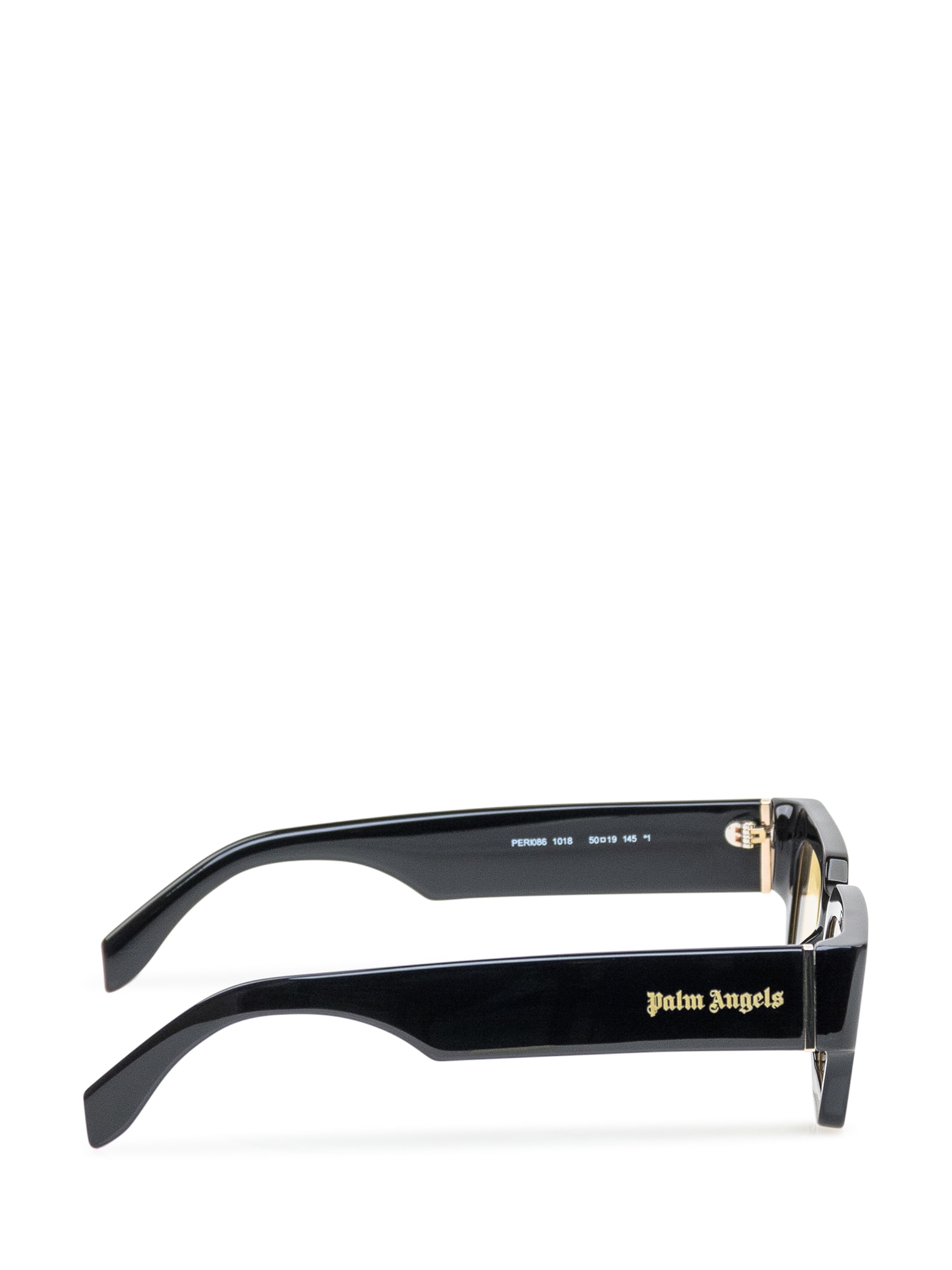 Shop Palm Angels Hyde Sunglasses In Black Yellow