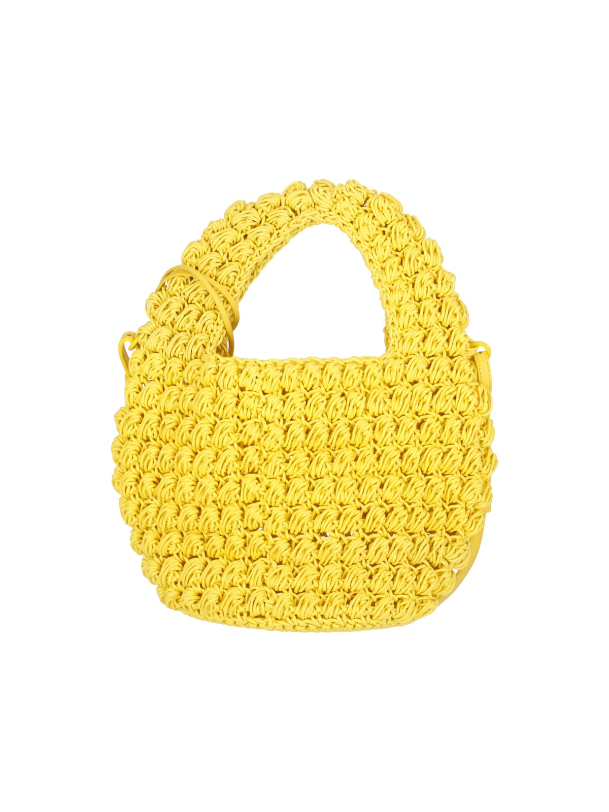 Shop Jw Anderson Popcorn Basket Handbag In Yellow