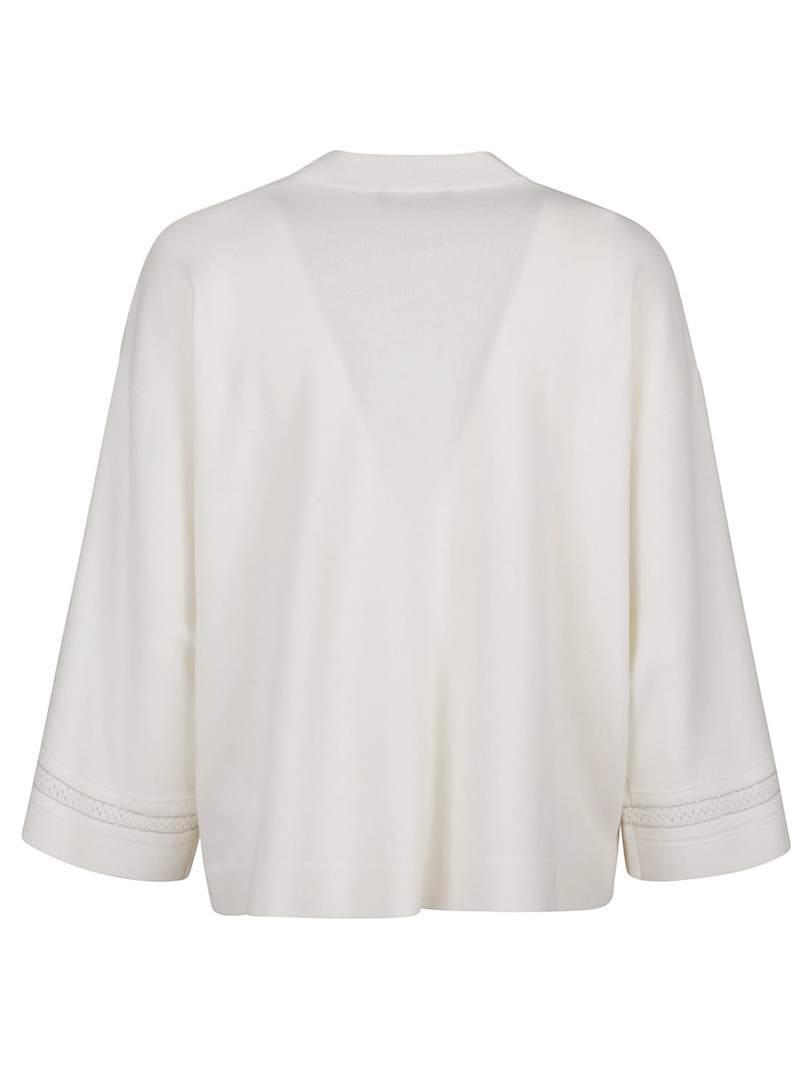 Fabiana Filippi Crewneck Plain Long-sleeved Top In Rafia