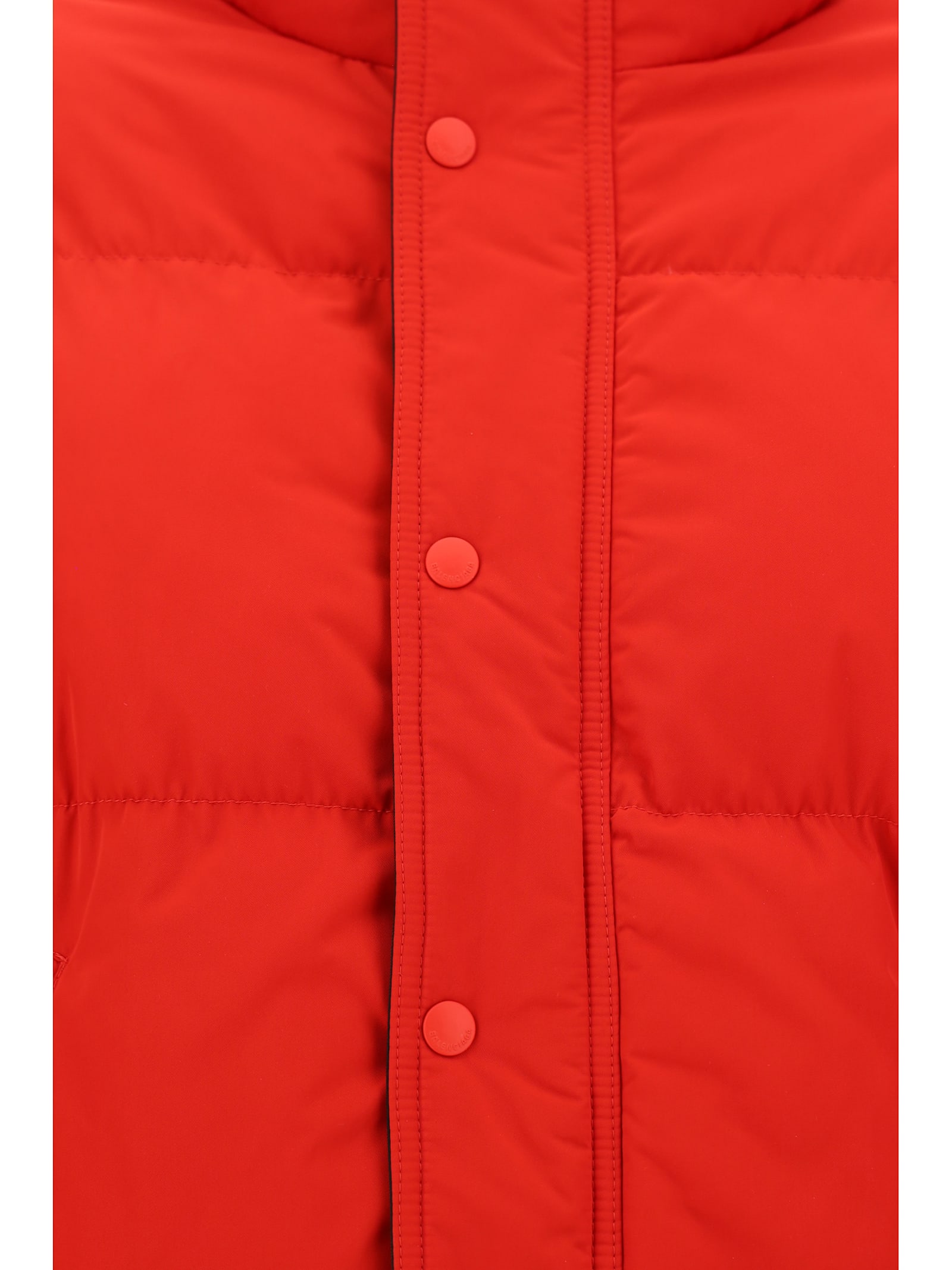 Shop Balenciaga Reversible Down Jacket In Red