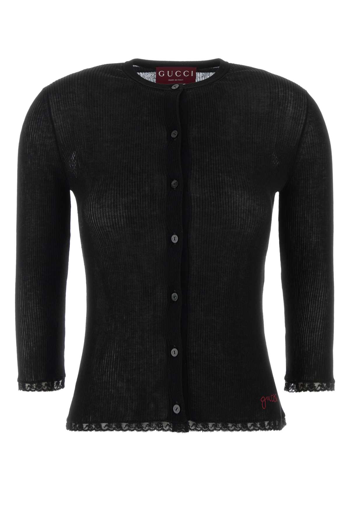 Gucci Black Cotton Cardigan