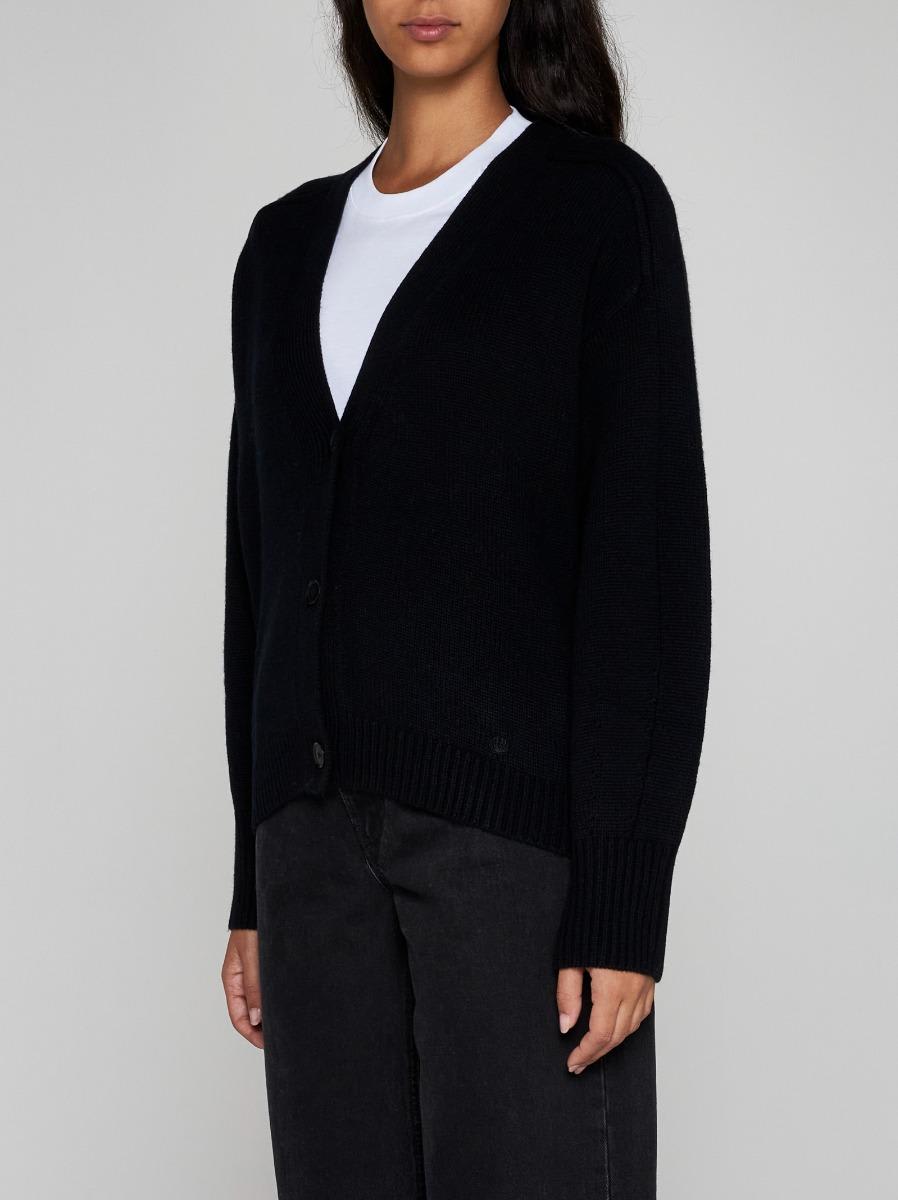 Shop Loulou Studio Zanzibar Wool And Cashmere Cardigan In Black