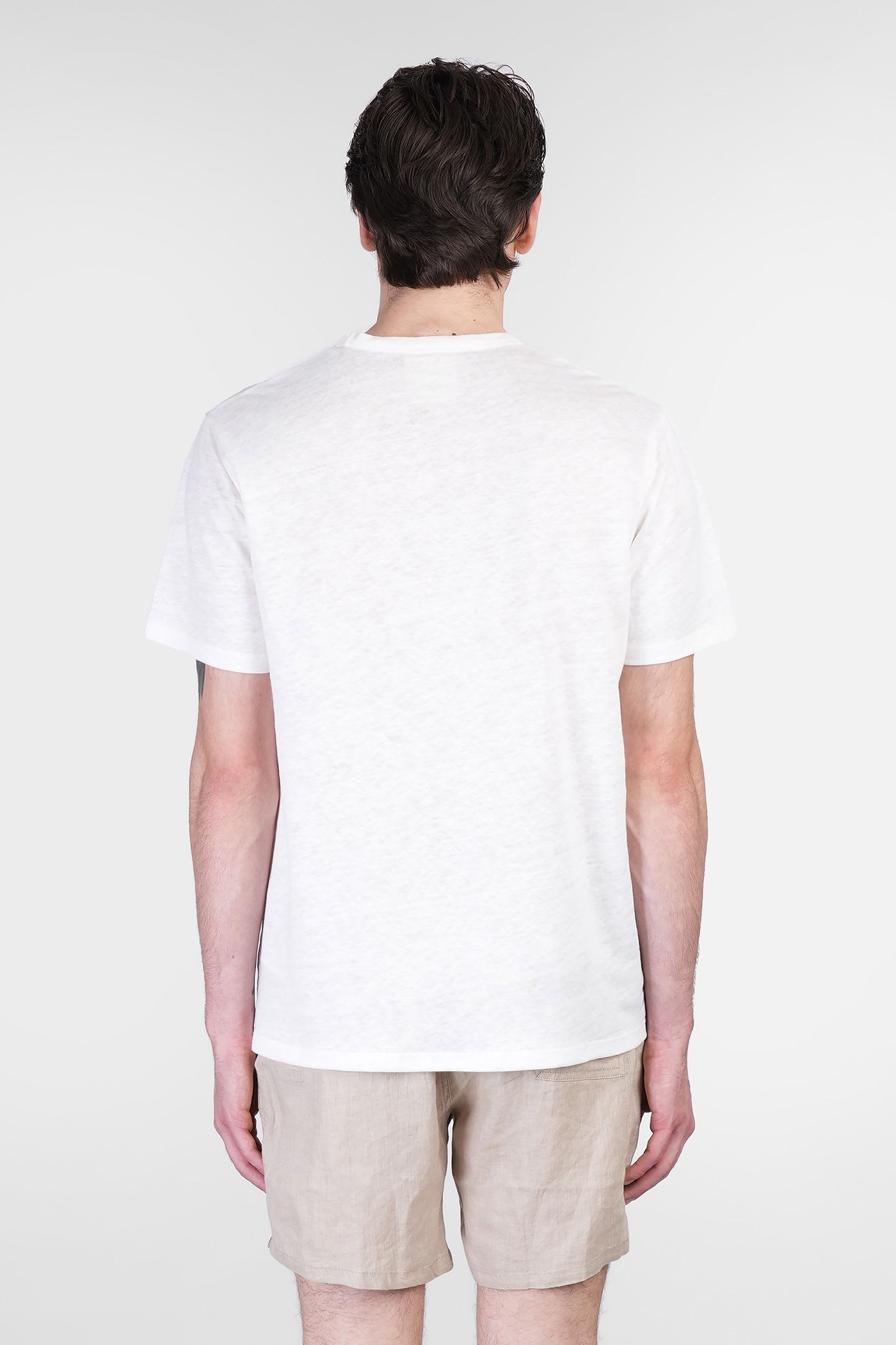 Mc2 Saint Barth Ecstasea N T-shirt In White Linen In White