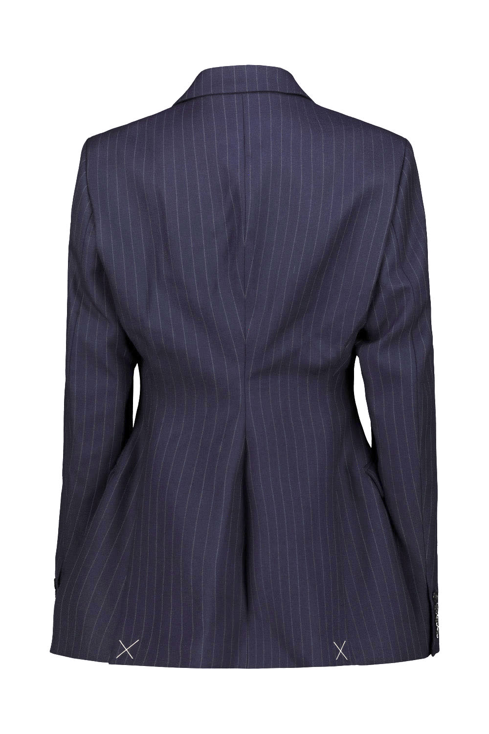 Shop Vetements Hourglass Tailored Jacket In Navy Pinstripe