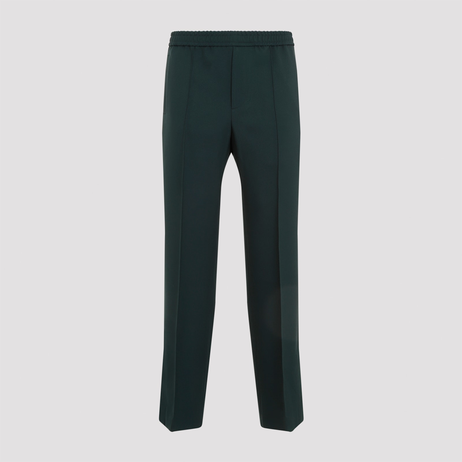 Shop Gucci Fo Drawstring Pants In Deep Bottle Green Mi