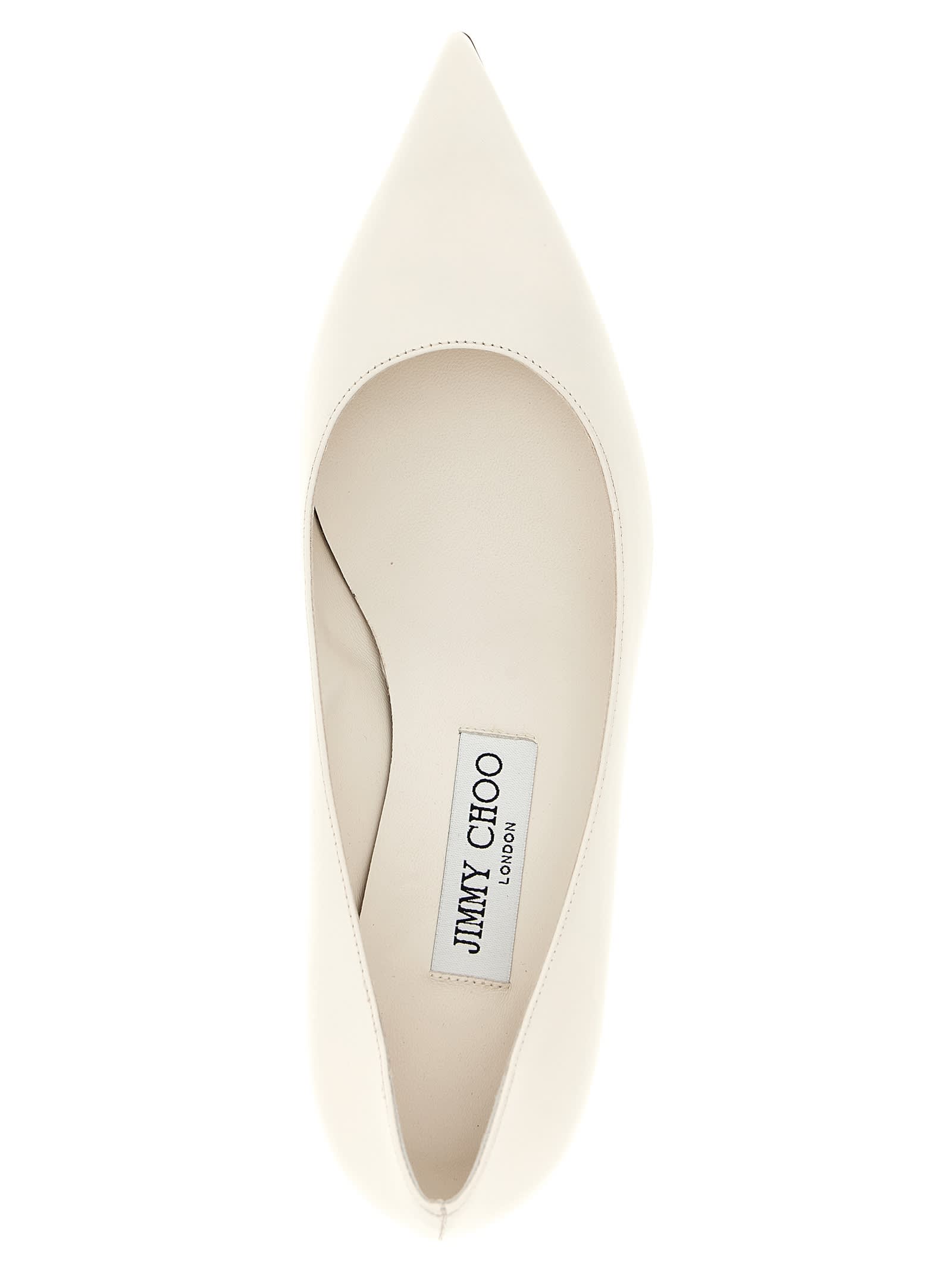 Jimmy Choo Amelia 50 Leather Pumps In White