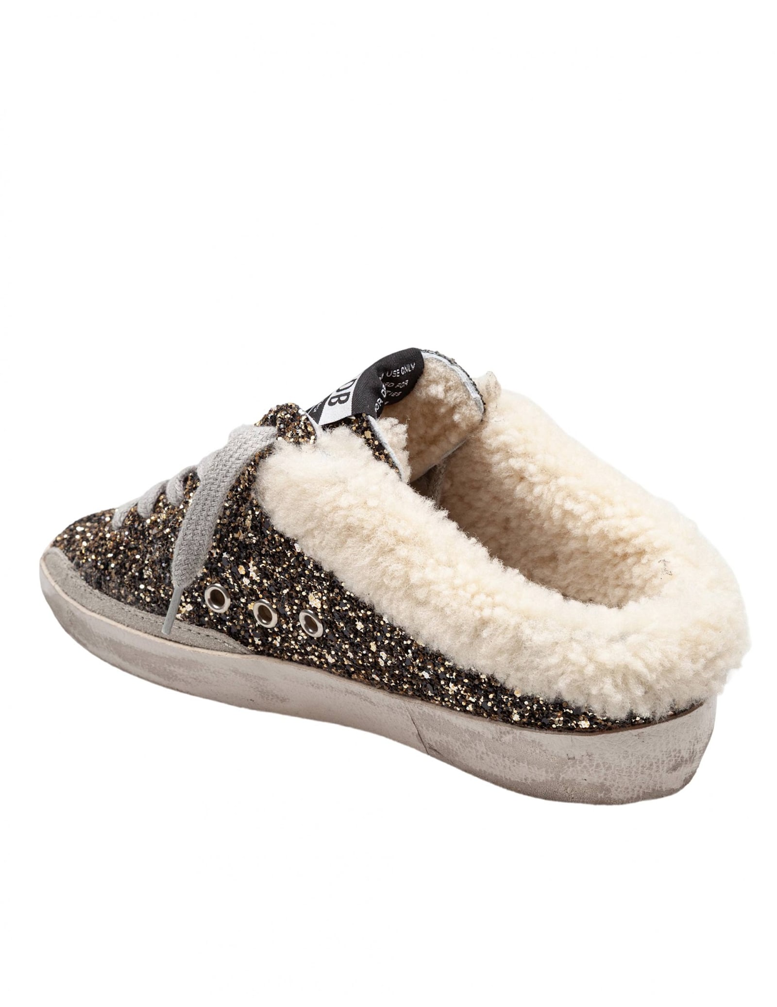 Golden Goose Sneakers Super Star In Glitter Color Black/gold In Multi