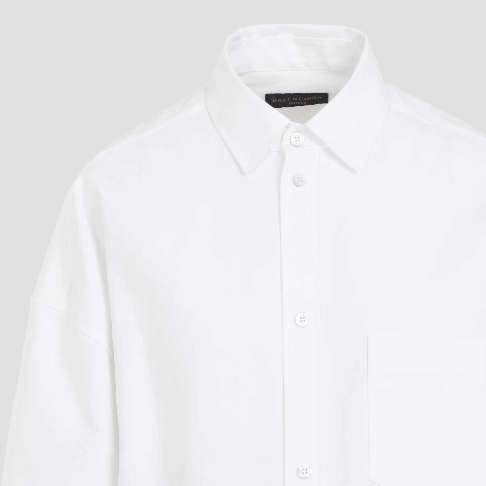 Shop Balenciaga Outerwear Shirt In White White