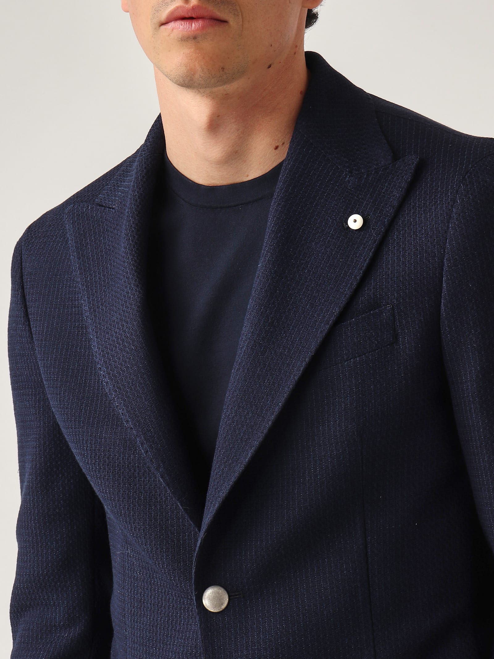 L.b.m 1911 Giacca Drop S Regolare Rever Lancia Blazer In Blue