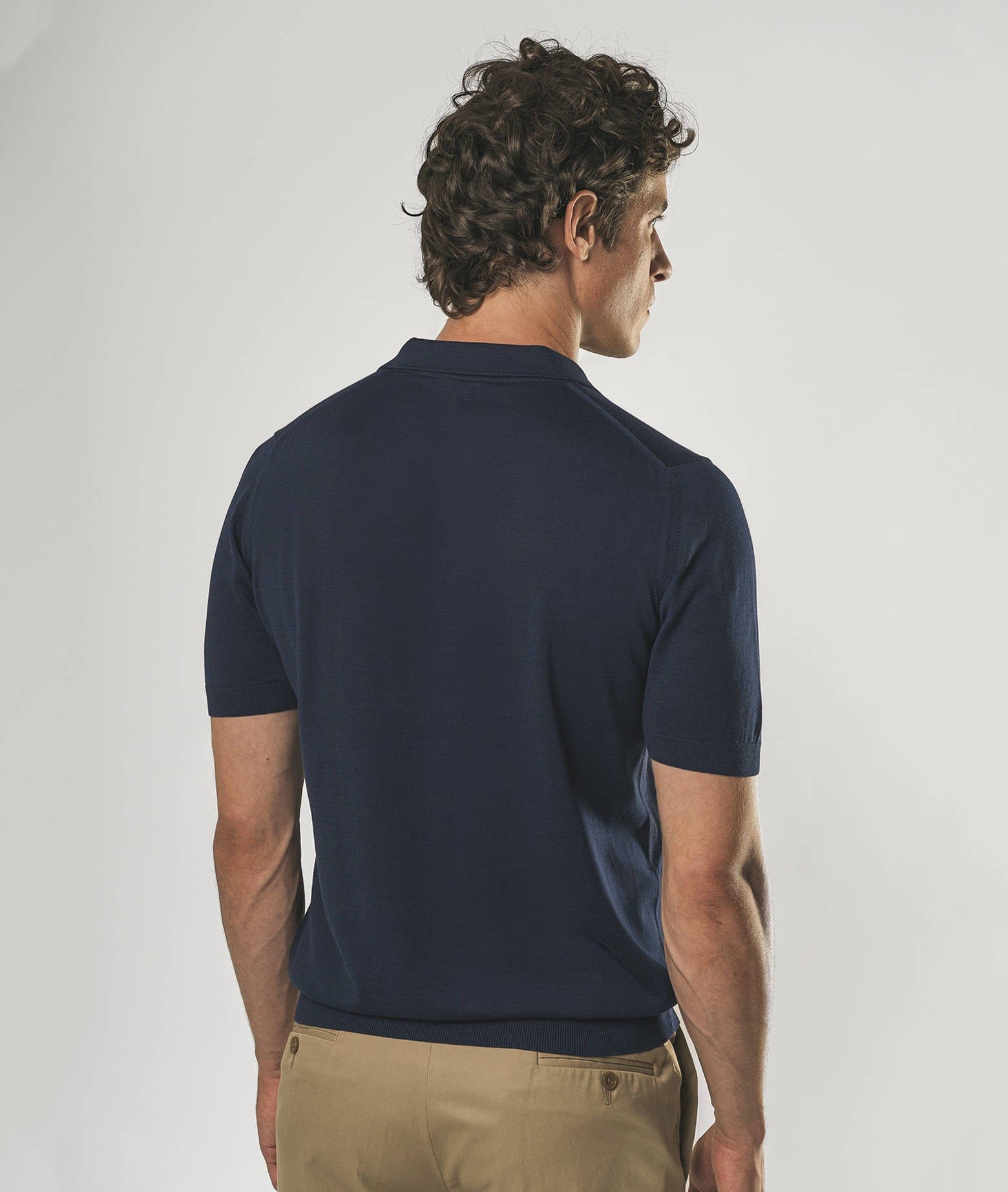Larusmiani Ischia Polo Sweater In Navy