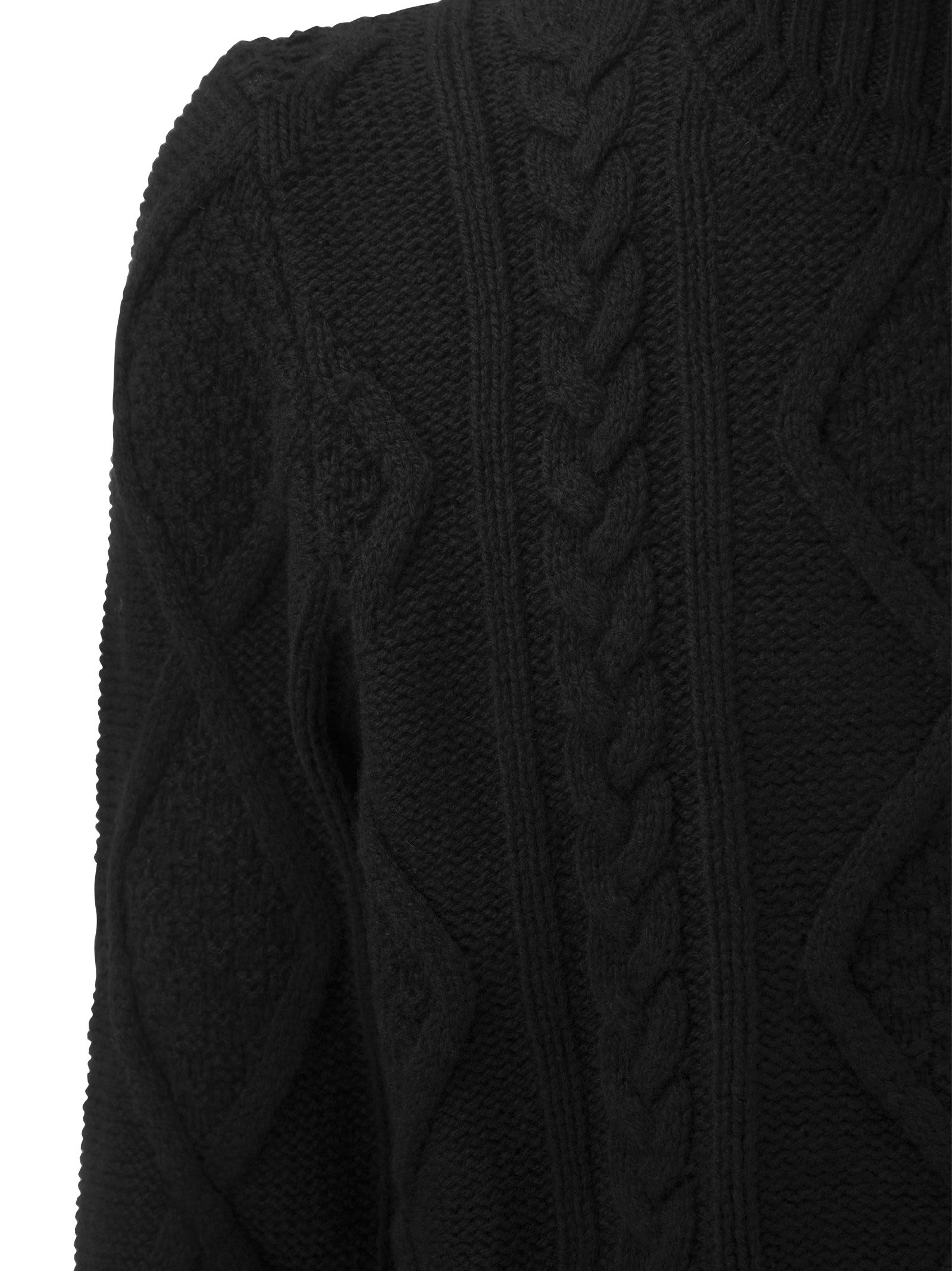Shop Tagliatore Wool Turtleneck Jumper In Black