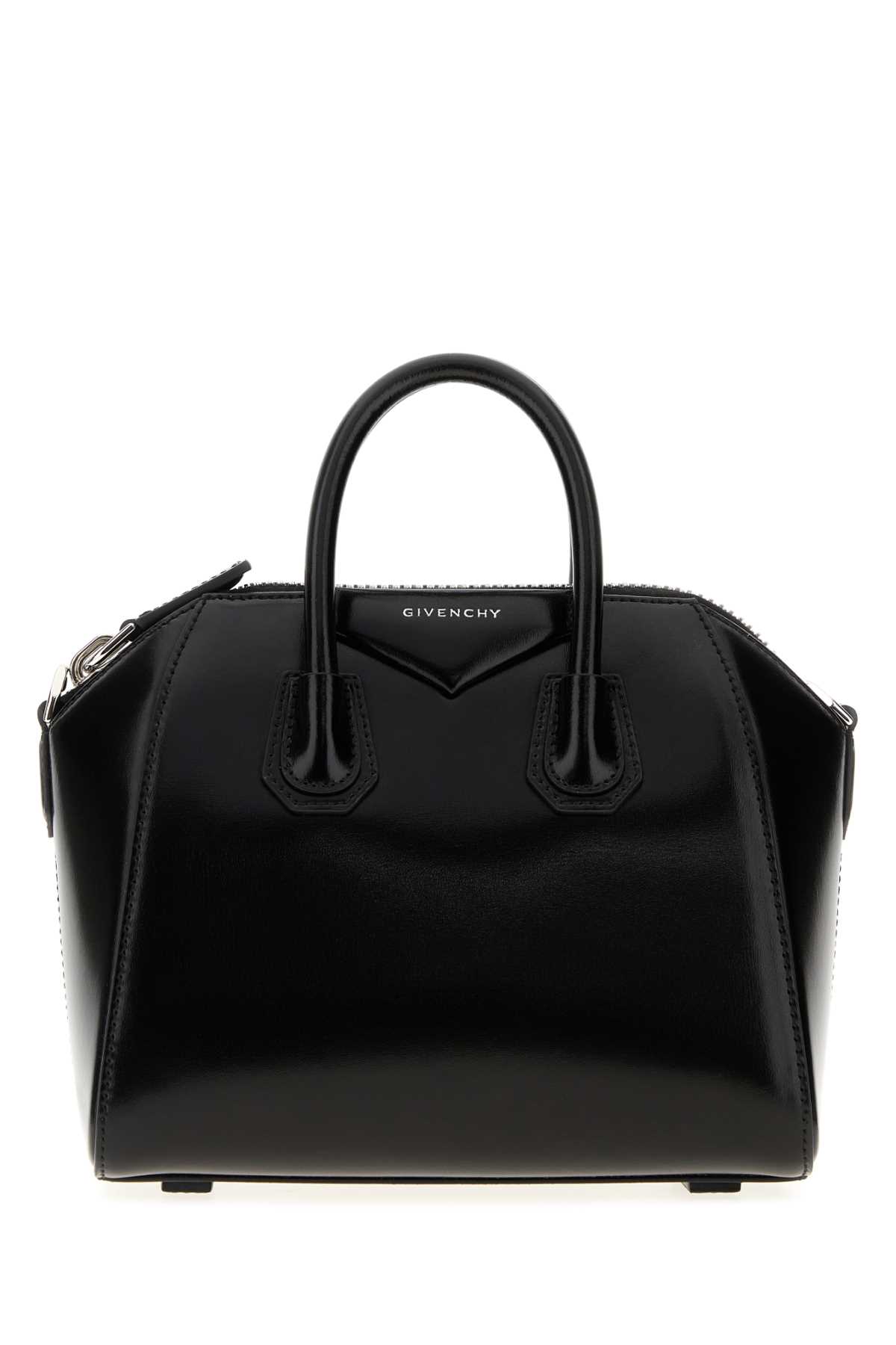 Givenchy Mini Antigona Bag In Box Leather In Black
