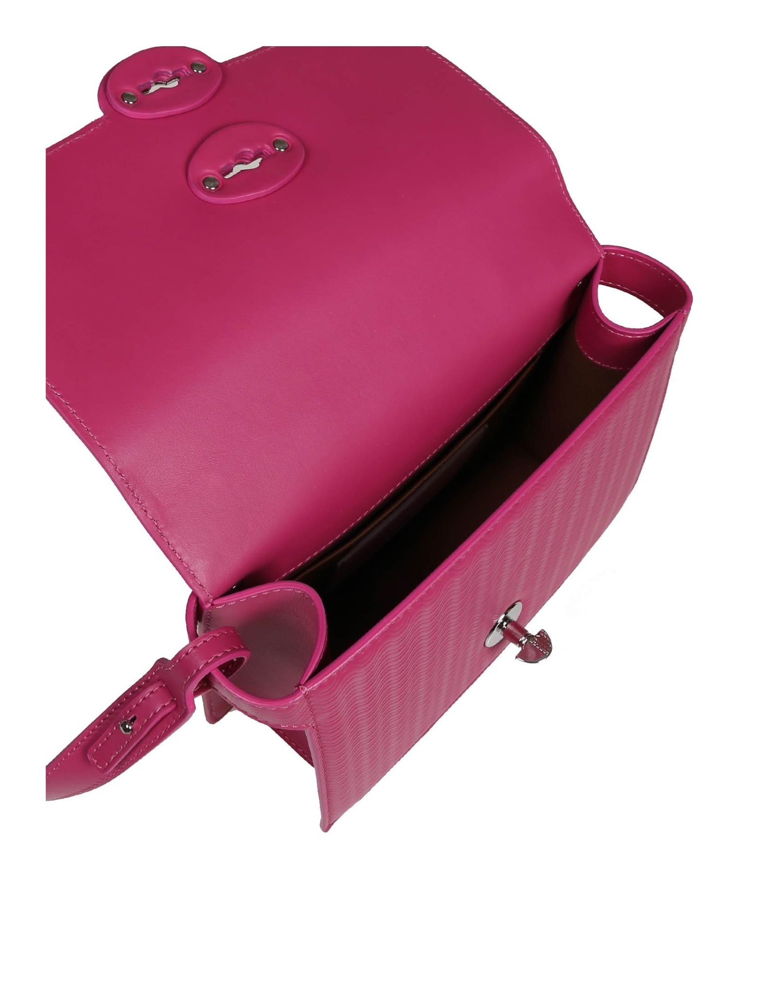 Zanellato Ella Cachemire Blandine Handbag In Fuchsia Color Leather In Fuchsia