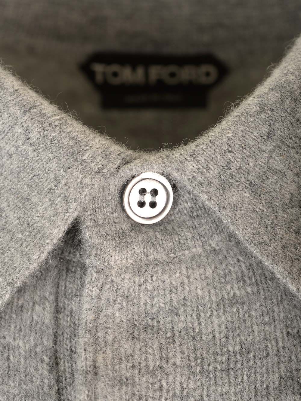 Shop Tom Ford Cashmere Polo Shirt In Grey