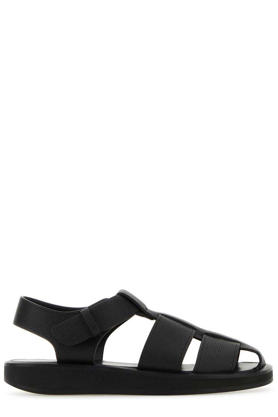 Shop The Row Fisherman Strappy Sandals In Blk Black