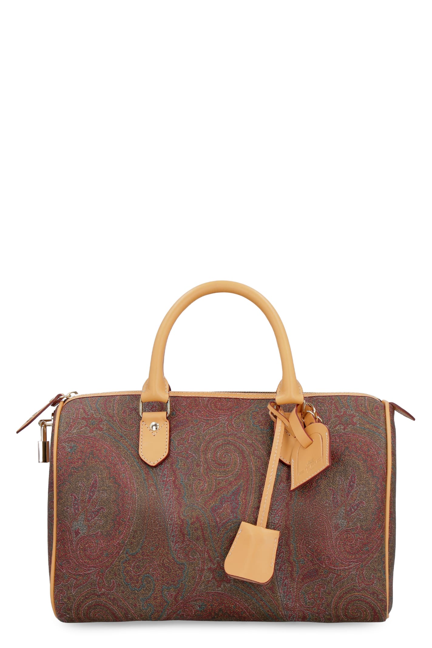 Etro Paisley Pattern Boston Bag In Brown, ModeSens