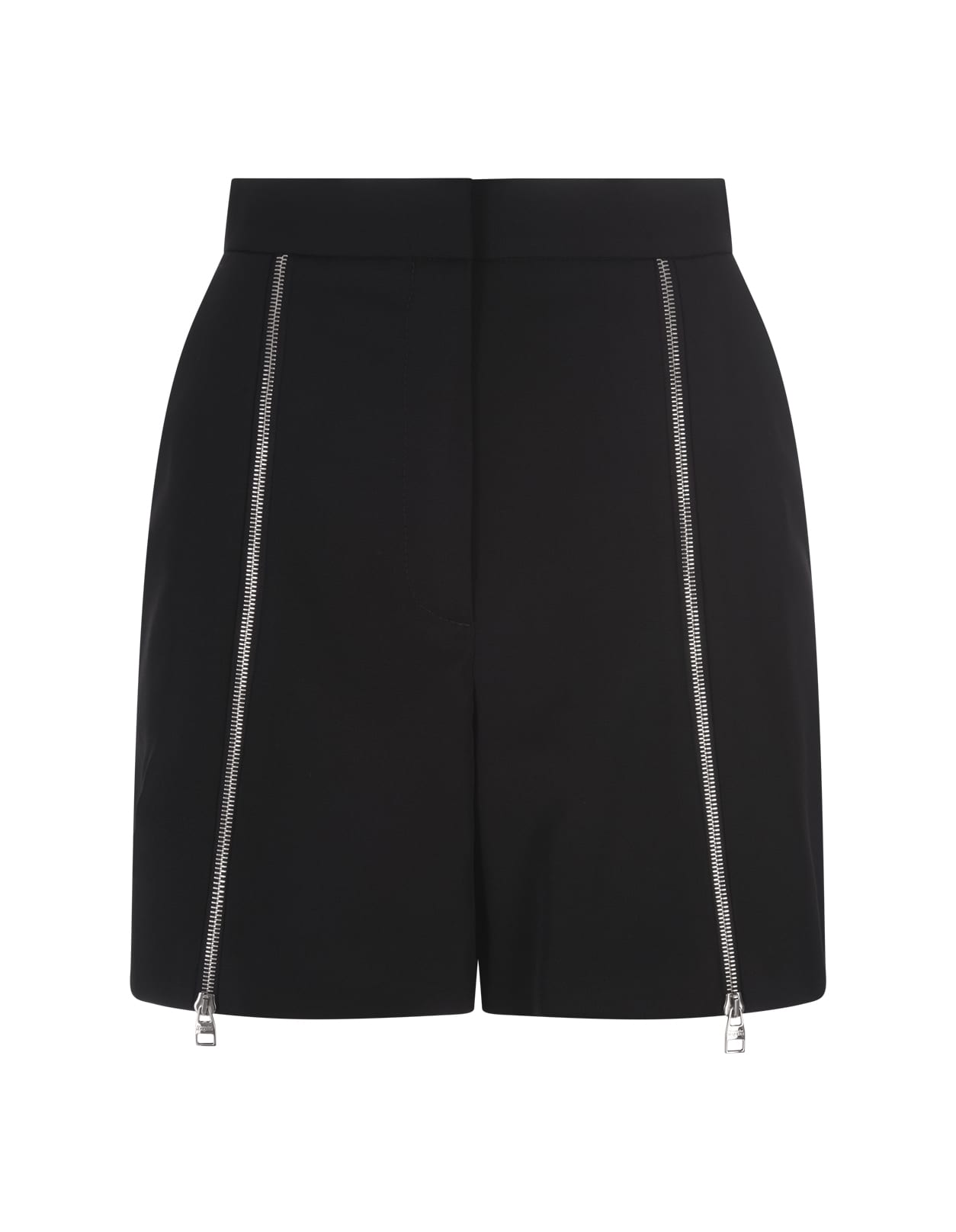 Wool Shorts With Front Zips