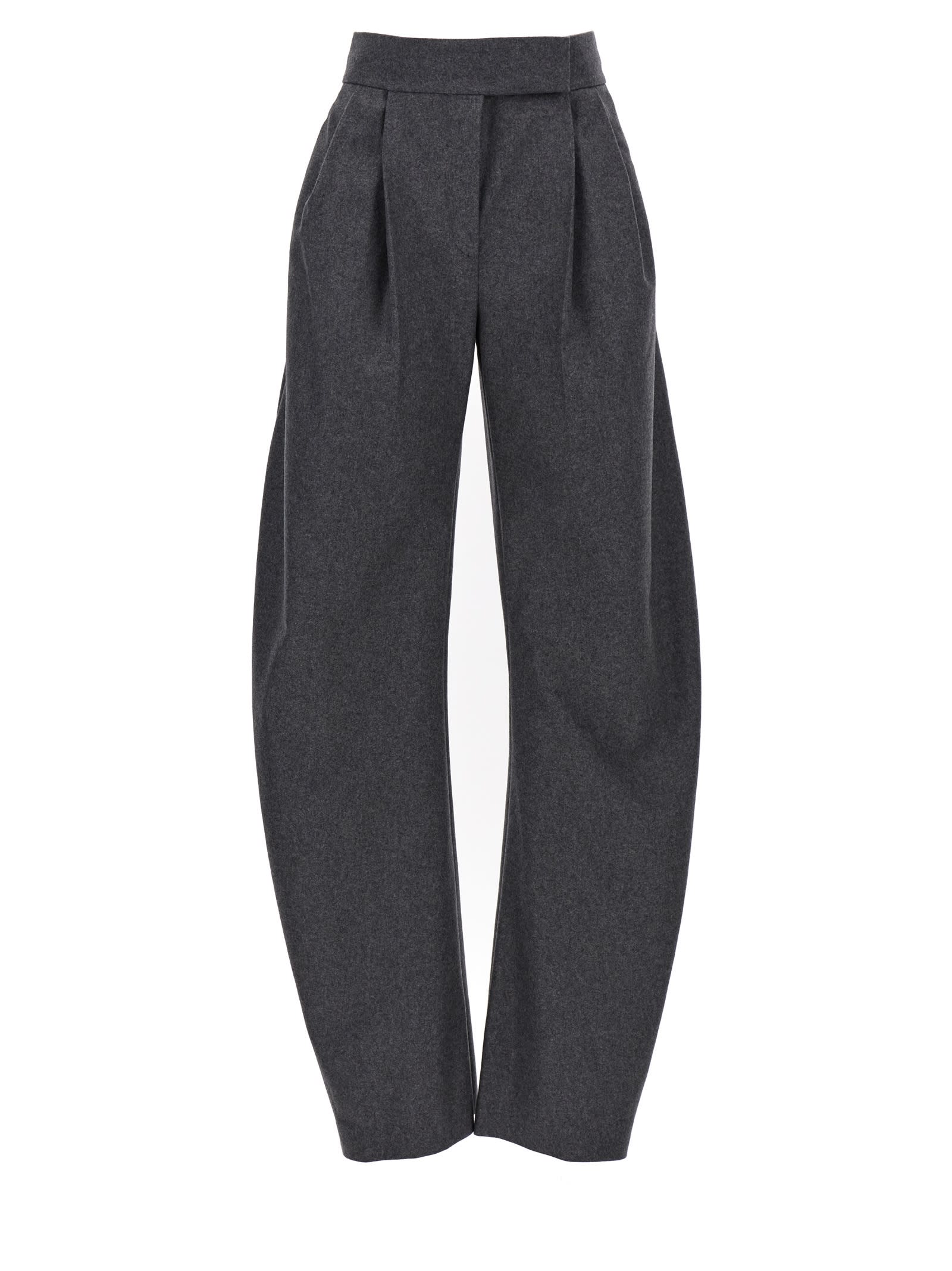 Shop Attico Gary Pants In Grey