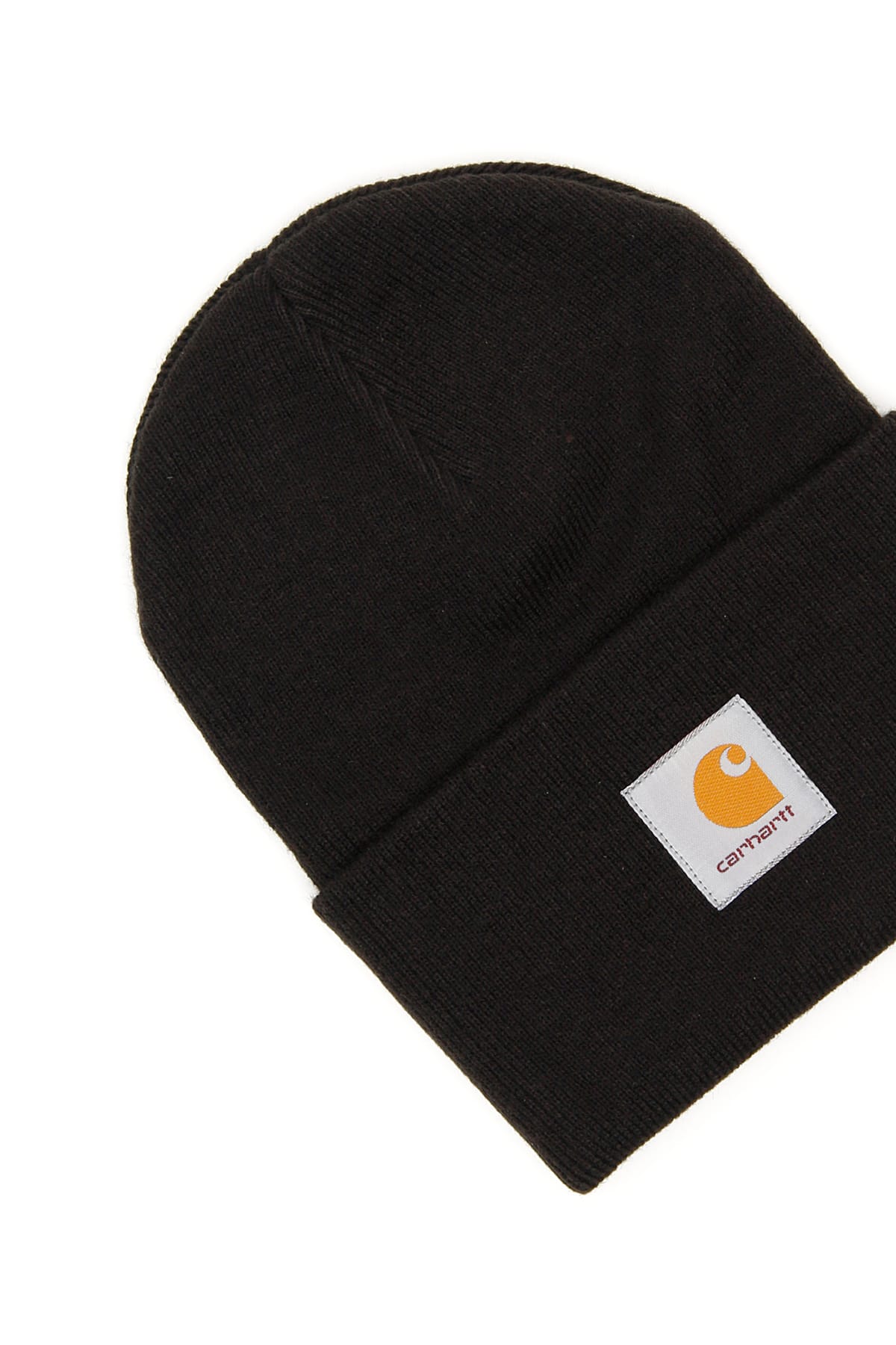 Shop Carhartt Beanie Hat With Logo Patch In Black