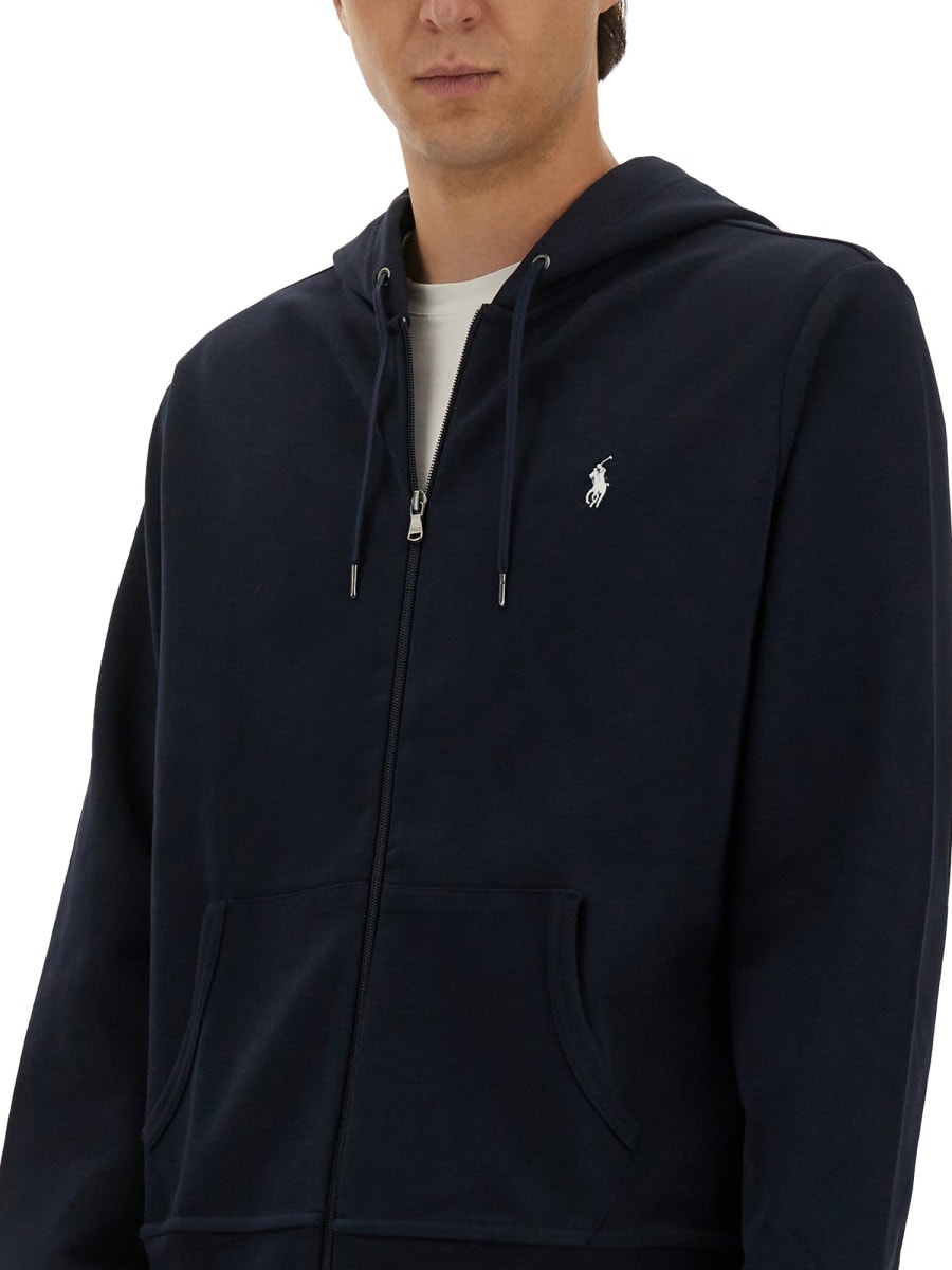Polo Ralph Lauren Long Sleeve Performance Sweatshirt In Blue