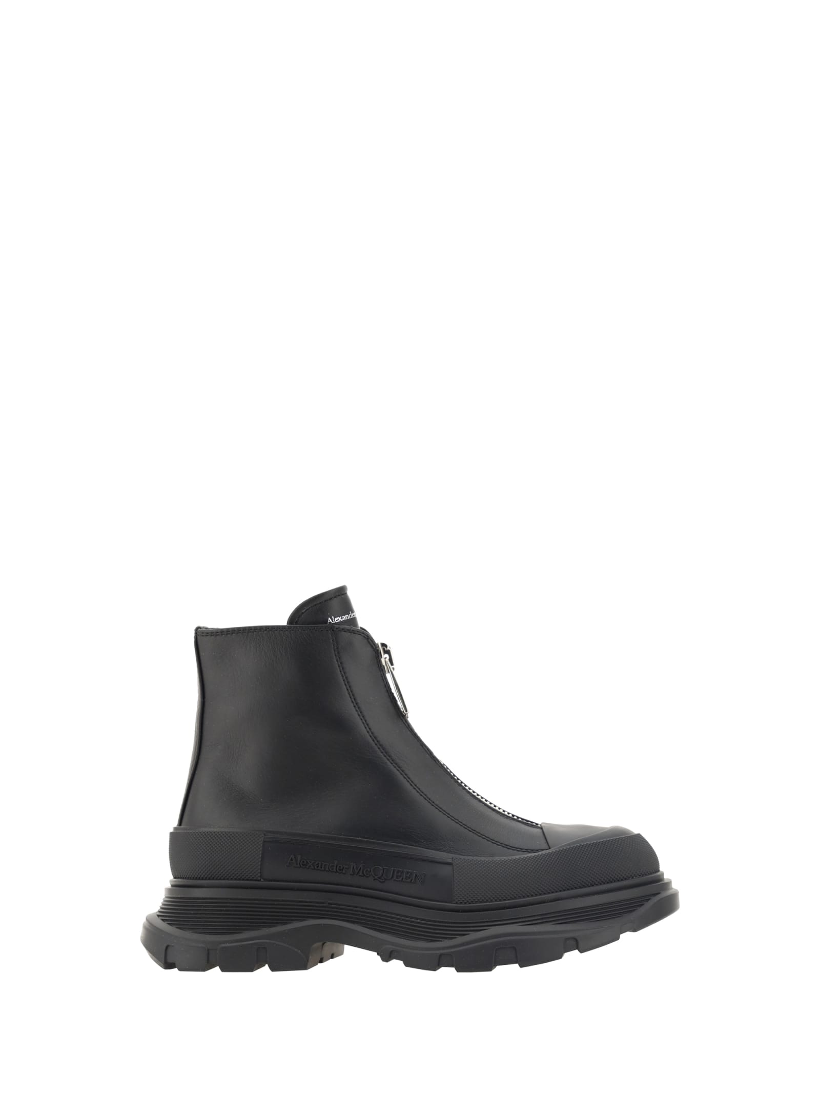 Shop Alexander Mcqueen Ankle Boots In Black/black
