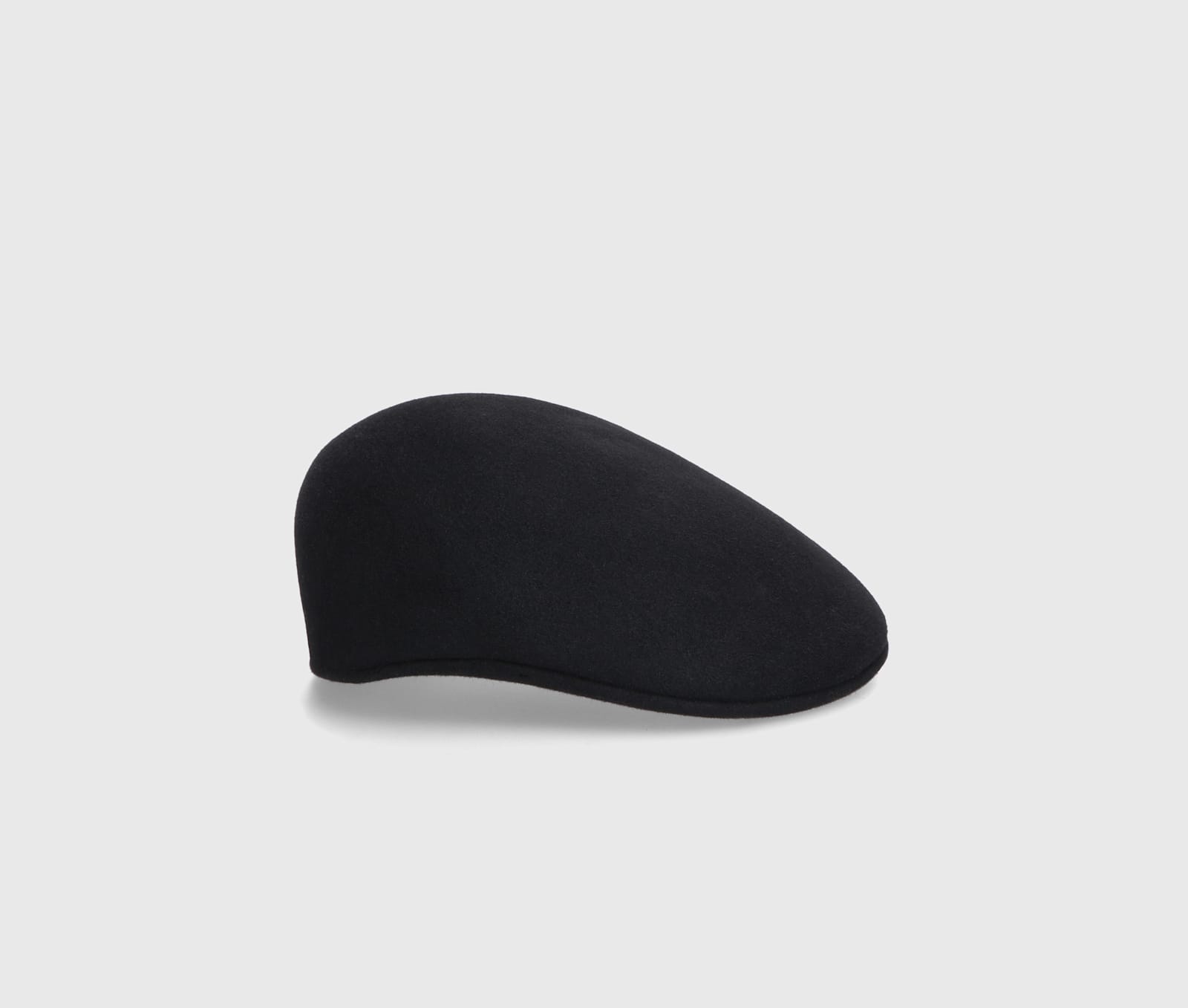 Shop Borsalino Felt Golf Cap In Black, Tone On Tone Hatband