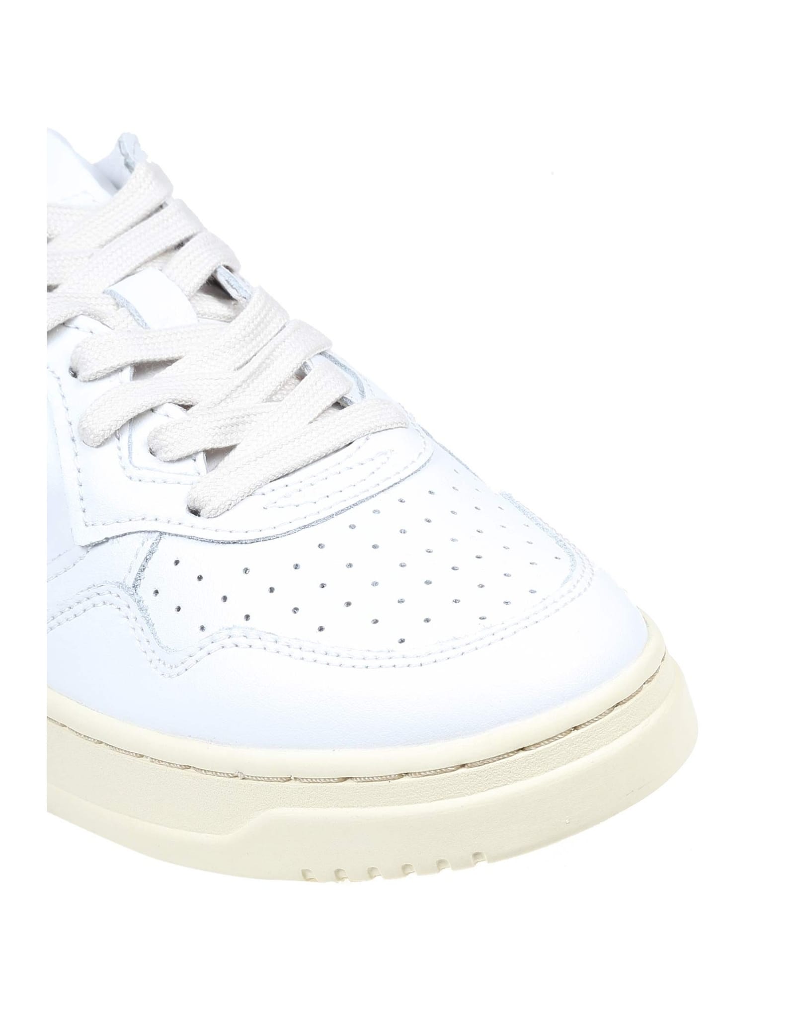 Shop Autry Sneakers In White And Green Leather In White/green