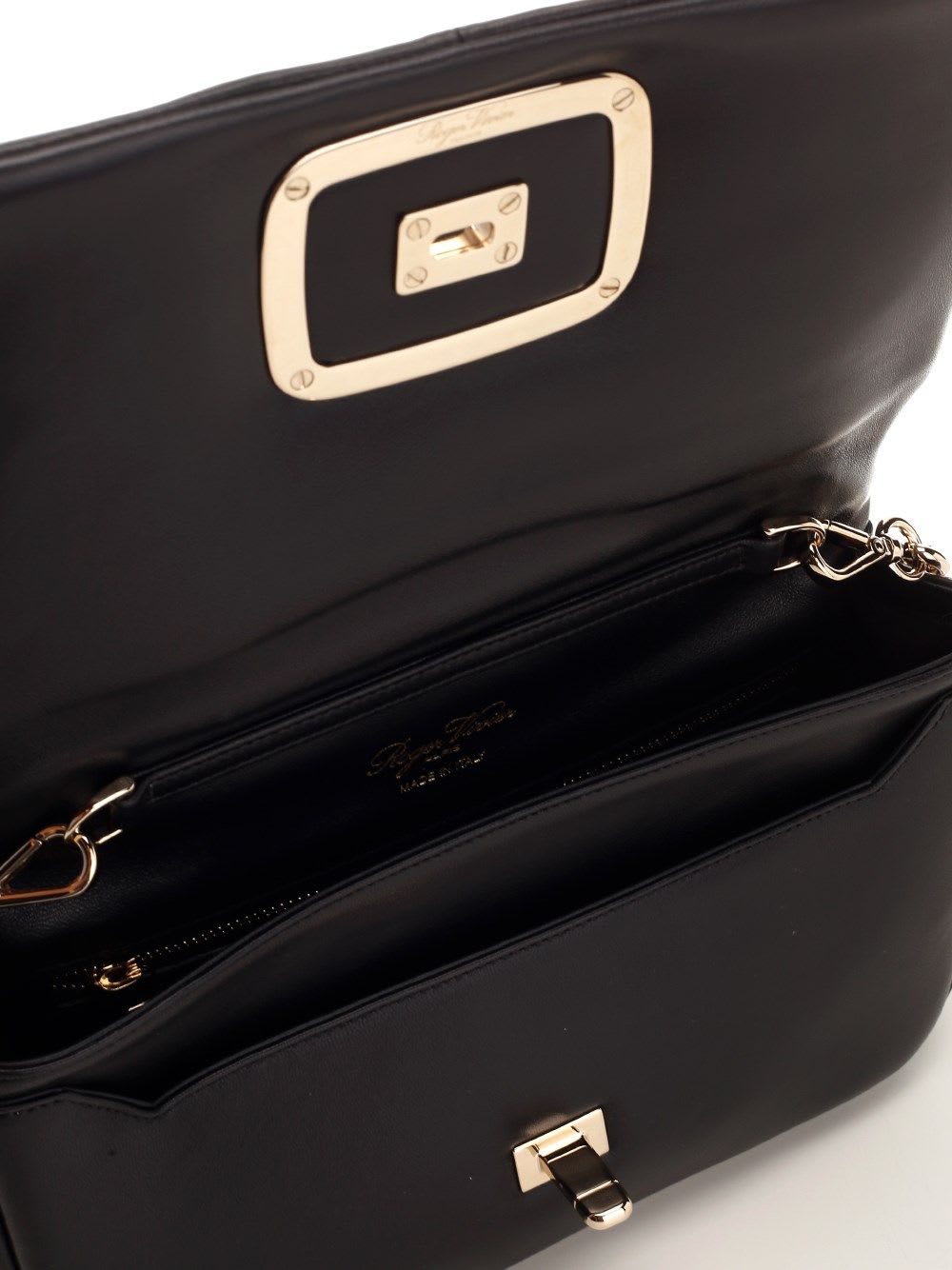 Roger Vivier Viv Choc Shoulder Bag In White