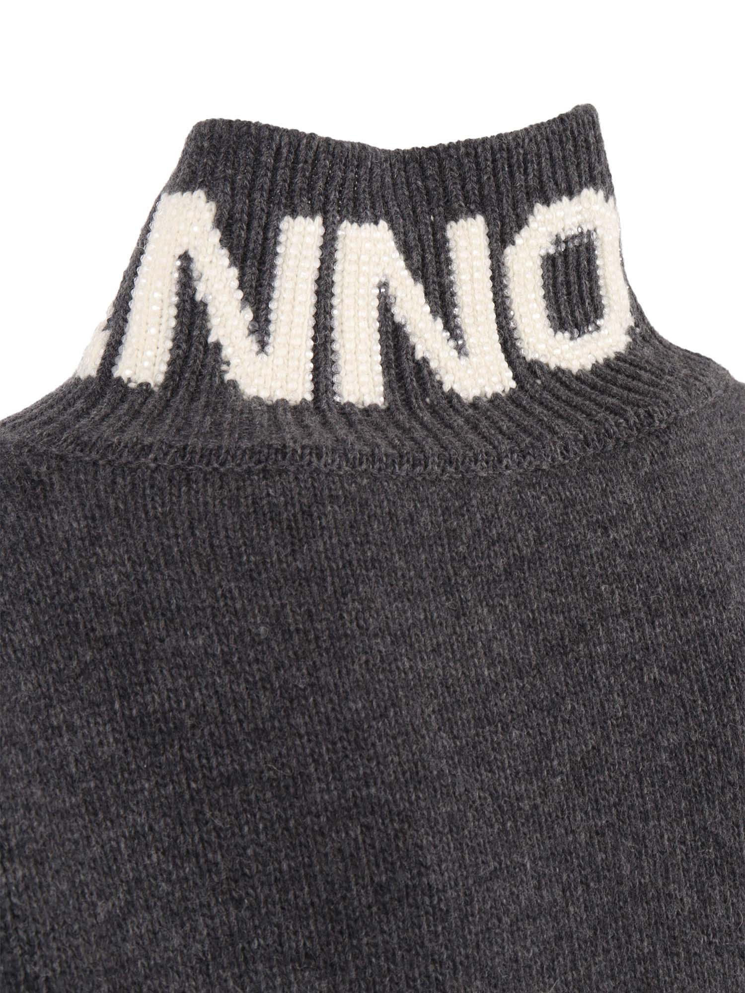 Ermanno Ermanno Scervino High Neck Sweater In Gray