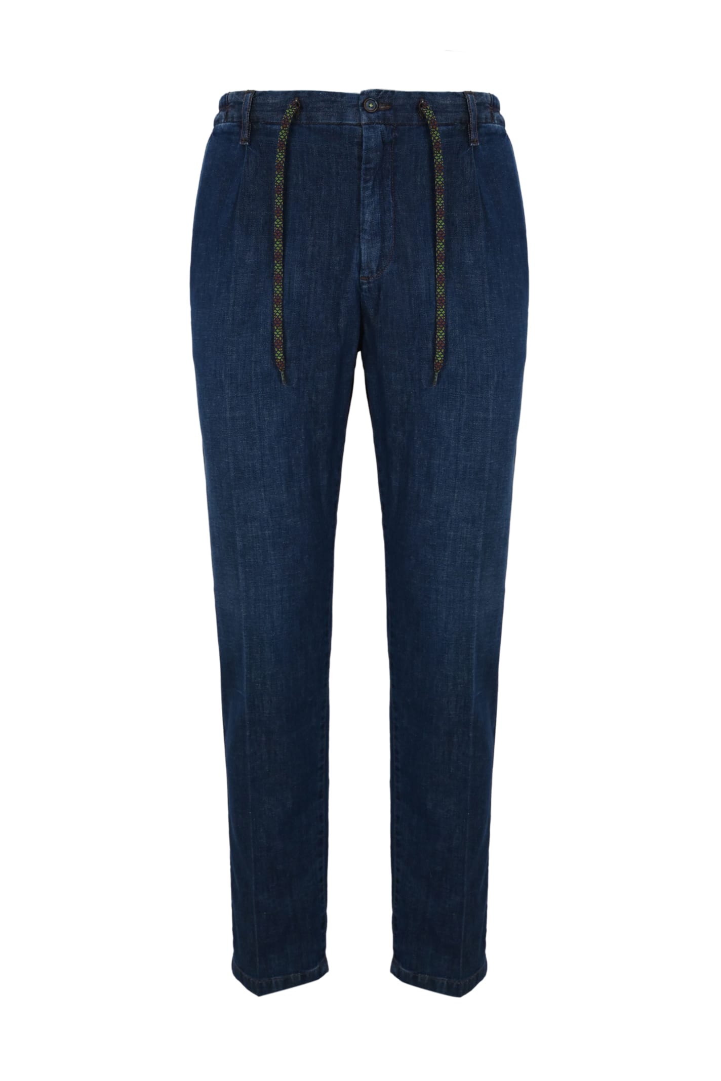 Denim Trousers With Drawstring