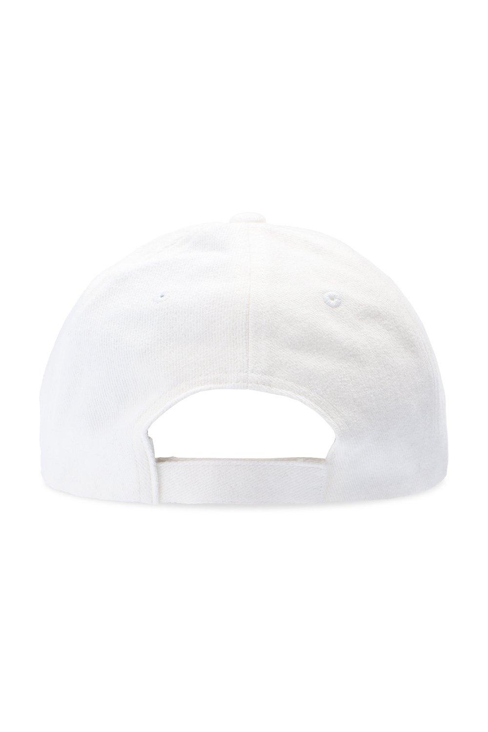 Shop Emporio Armani Logo Embroidered Baseball Cap In Bianco