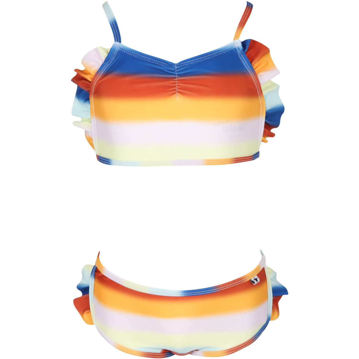 Molo Multicolor Bikini For Girl With Ruffles