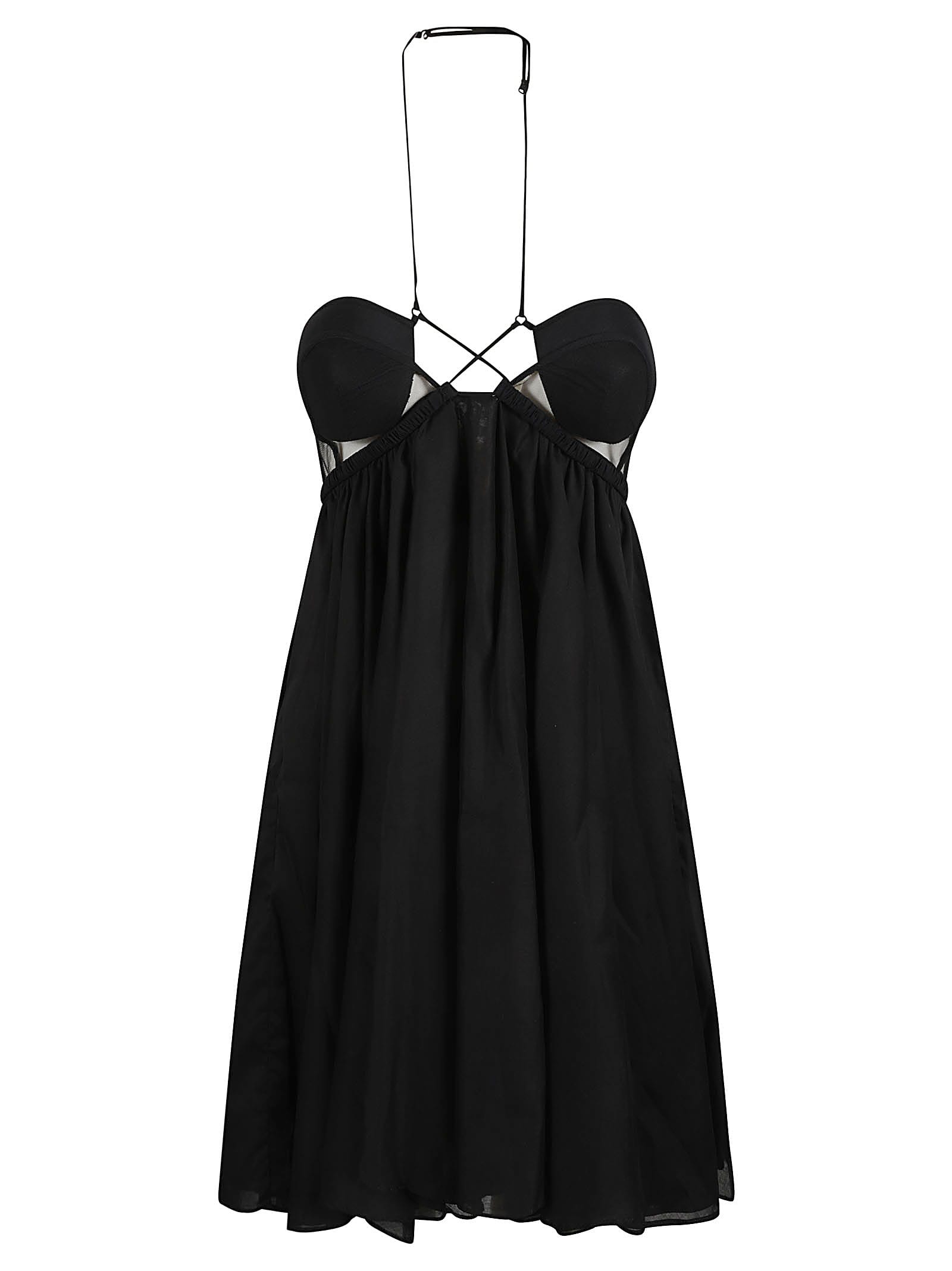 Shop Nensi Dojaka Sweetheart Neckline Short Dress In Black