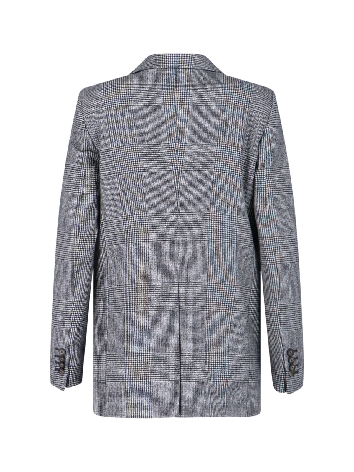 Tagliatore Check Pattern Notch Lapel Front Pockets Blazer In Black