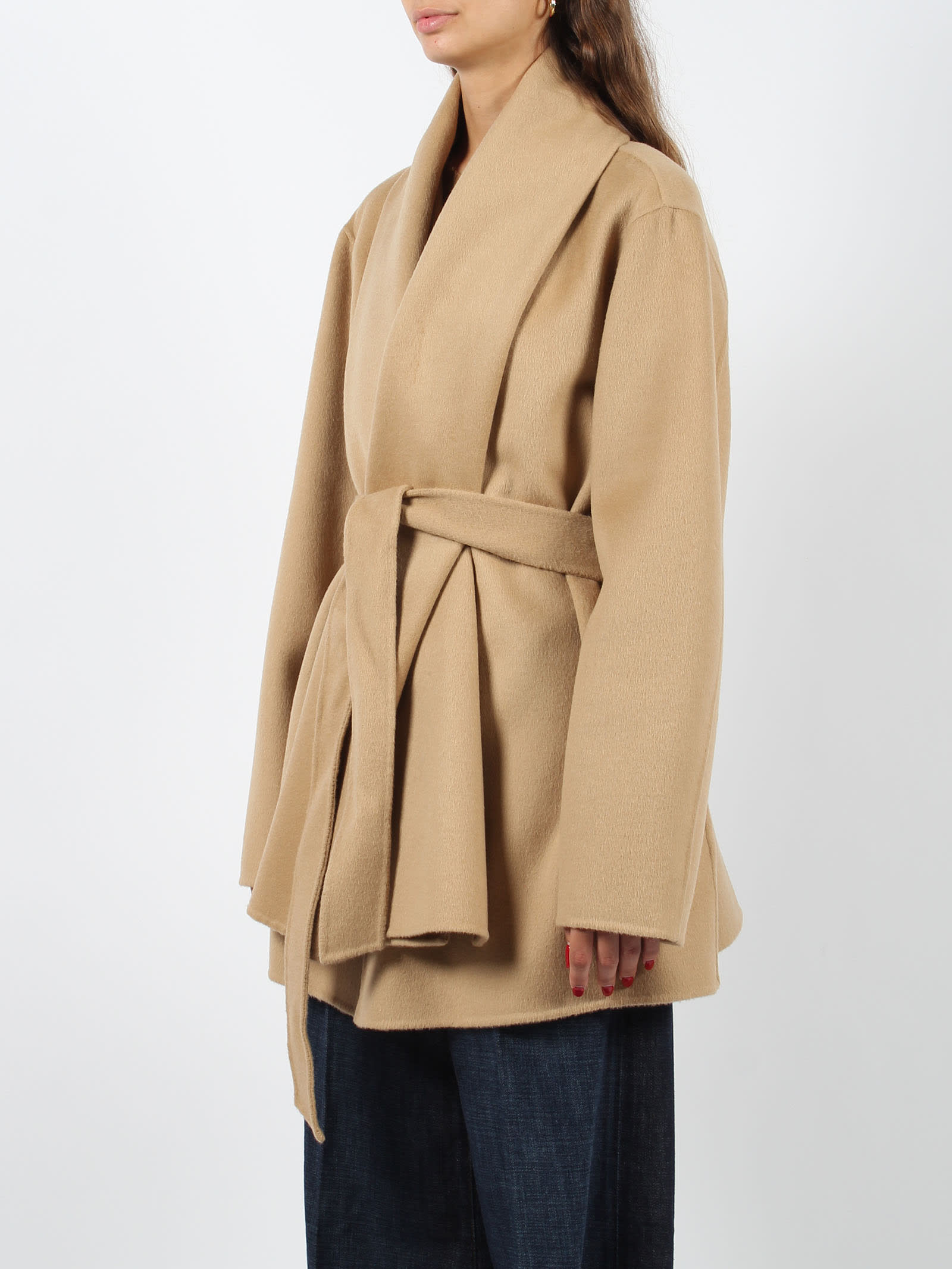 Shop P.a.r.o.s.h Leak Coat In Nude & Neutrals