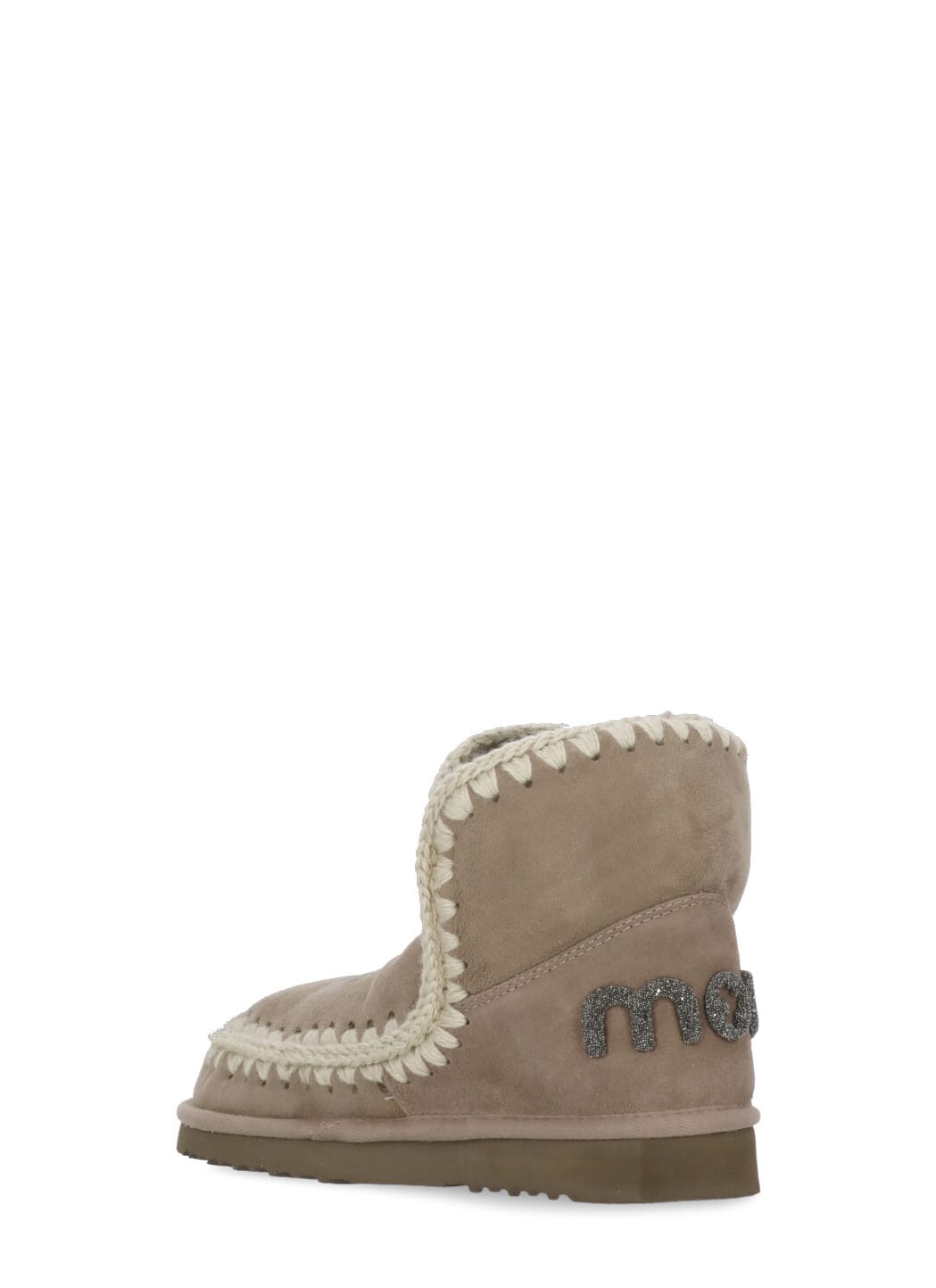 Shop Mou Glittered Logo Eskimo 18 Boots In Brown