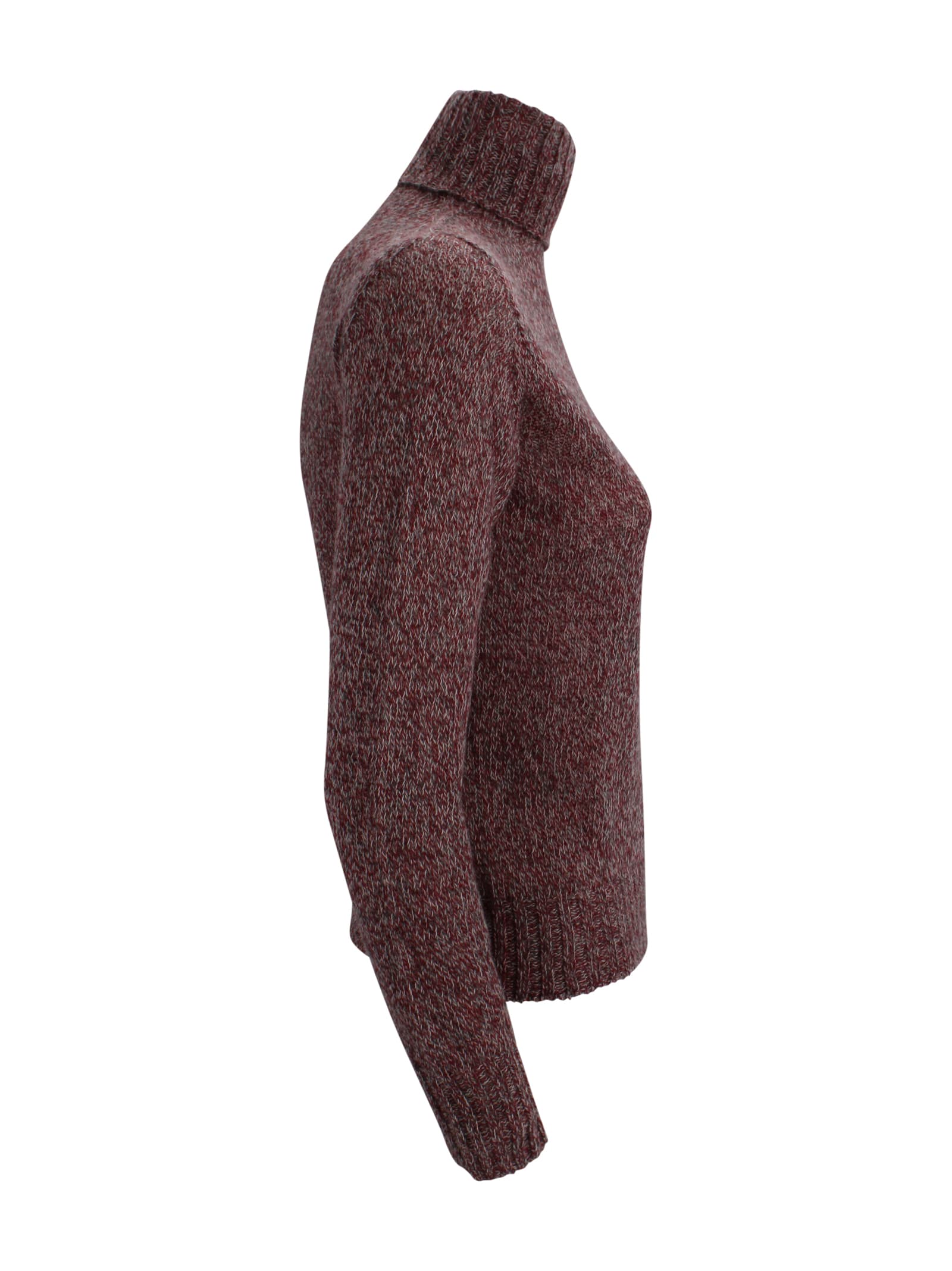 Be You Round Neck Cashmere Sweater In A Mottled Texture In Black