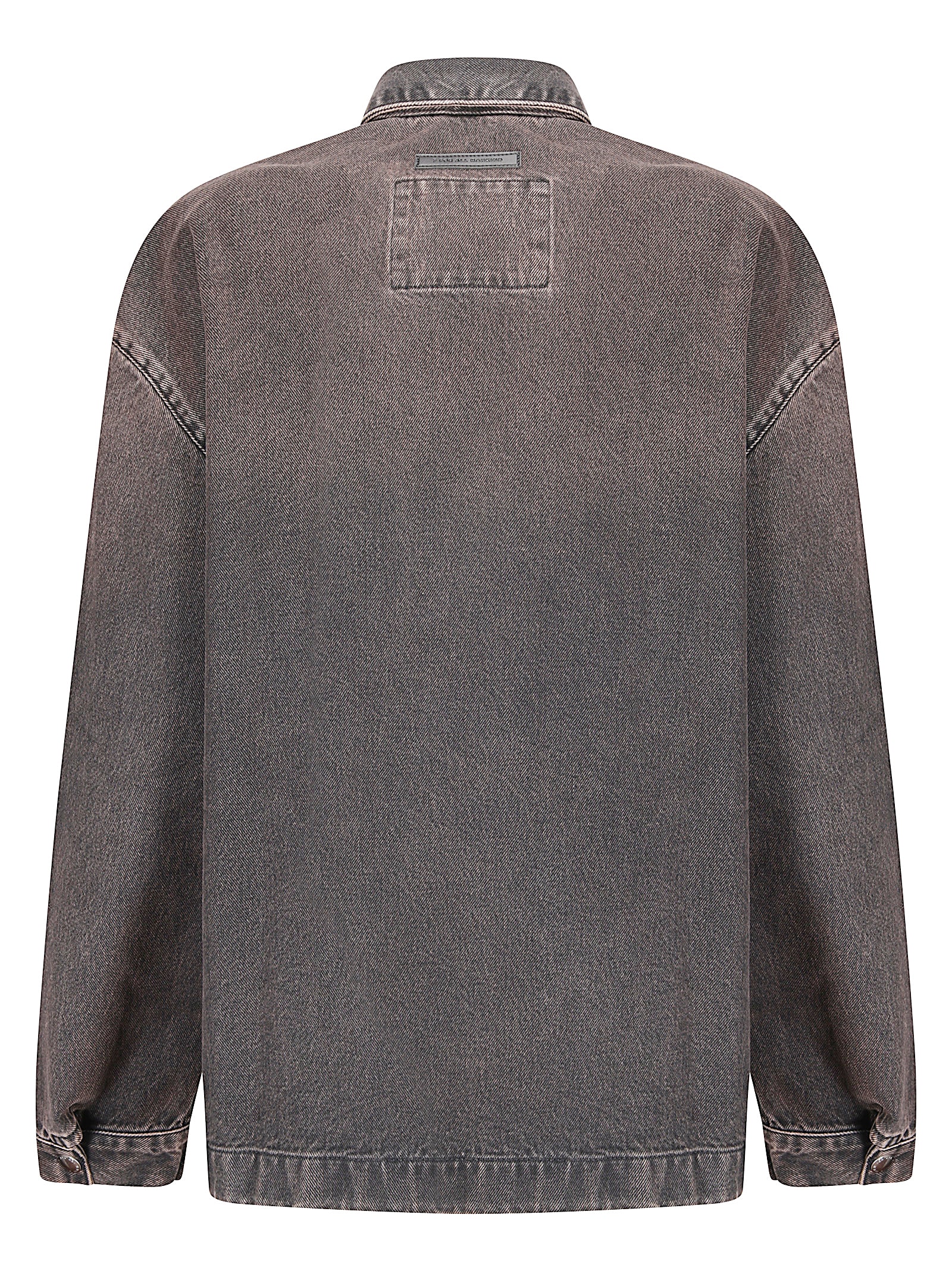 7 For All Mankind Patch-pocket Denim Shirt Jacket In Gray