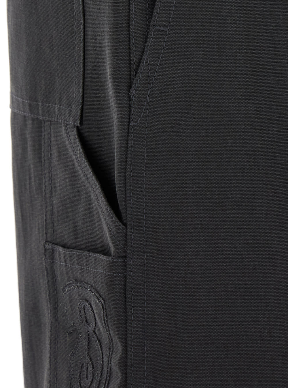 Shop Burberry Black Pants With Logo Embroidery On The Side And Turn-up Checked Hem In Cotton Man