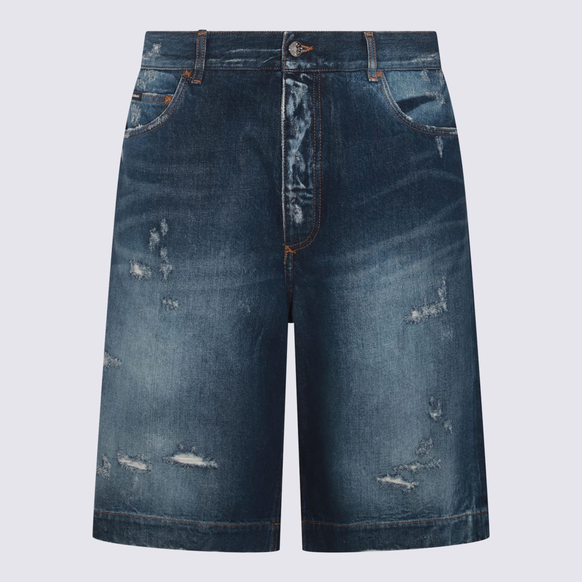 Shop Dolce & Gabbana Blue Cotton Pants In Denim