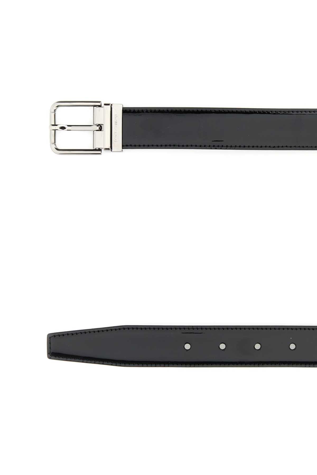 Shop Dolce & Gabbana Black Leather Belt In Nero