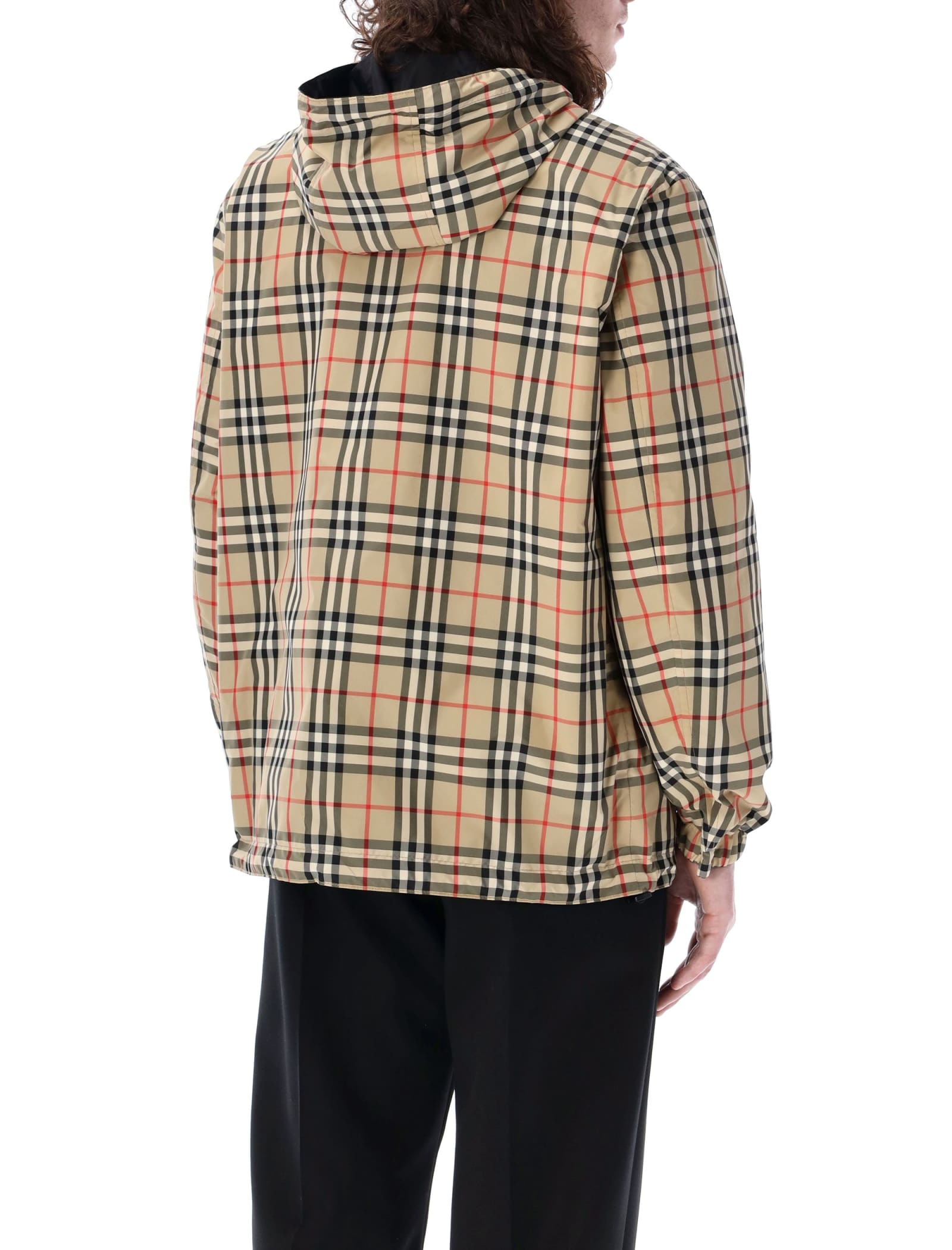 Shop Burberry Reversible Check Jacket In Archive Beige Ip Chk