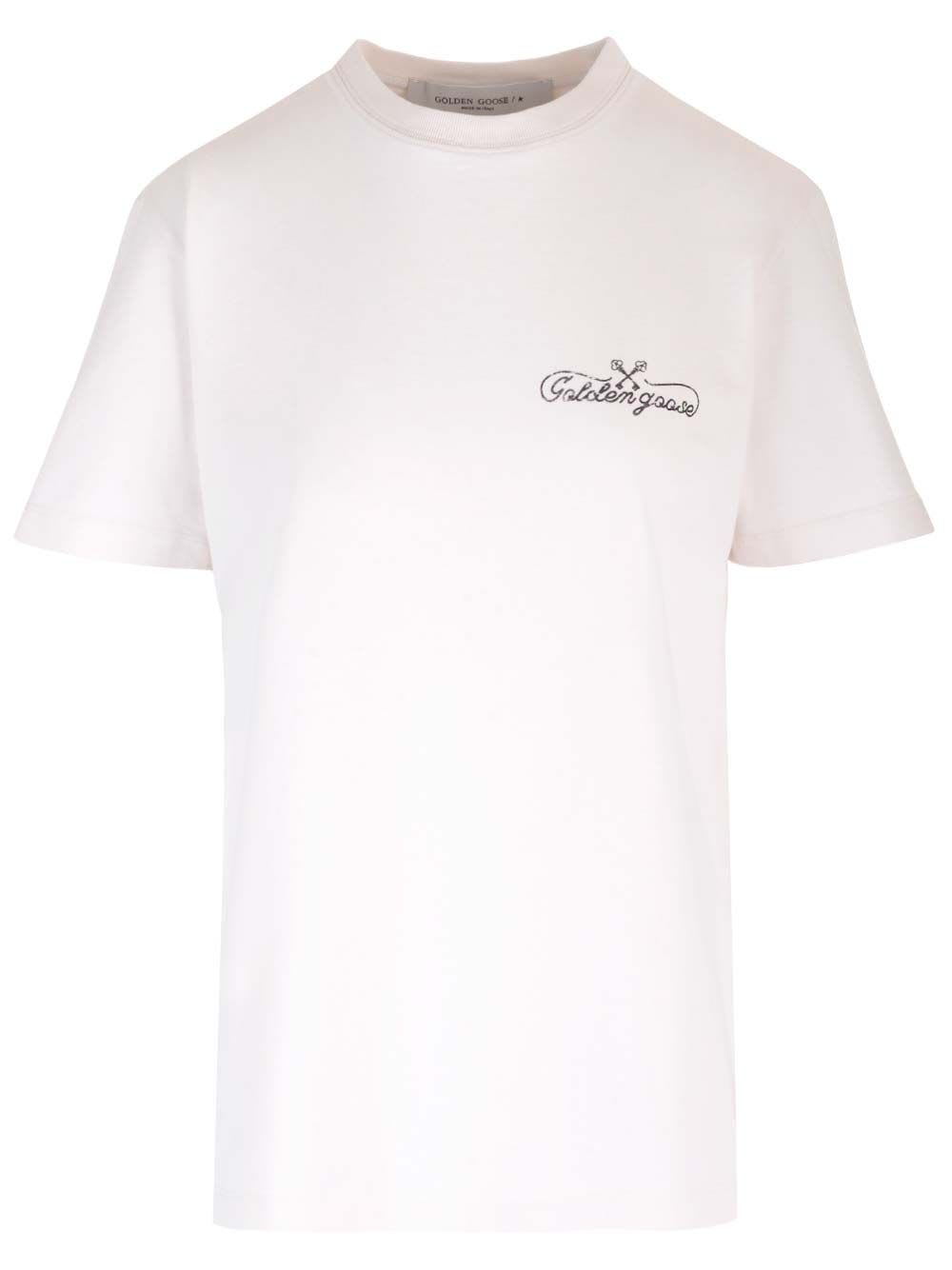 Golden Goose Star Detail T-shirt In White