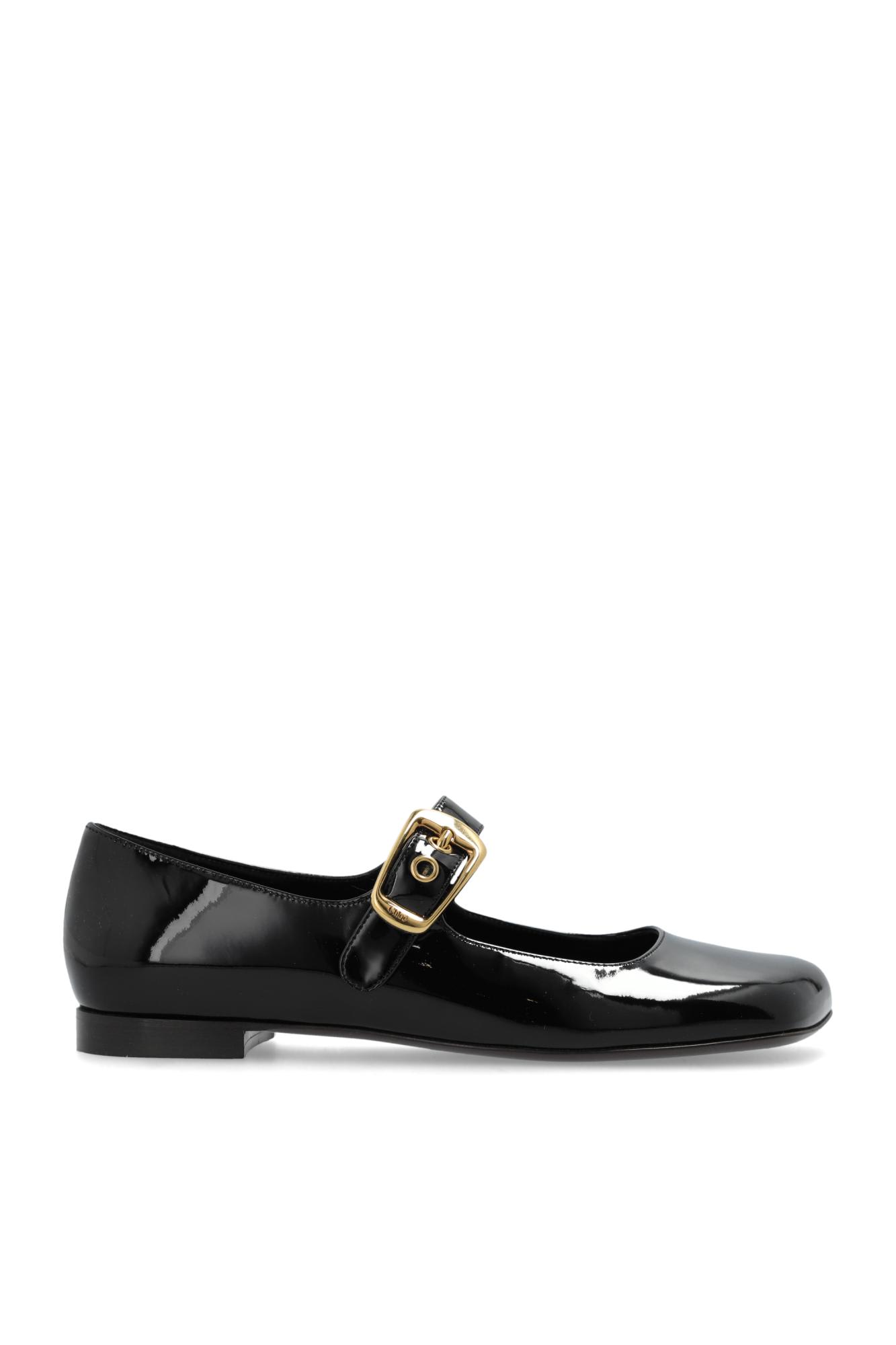 Shop Chloé Ballet Flats Polly In Nero