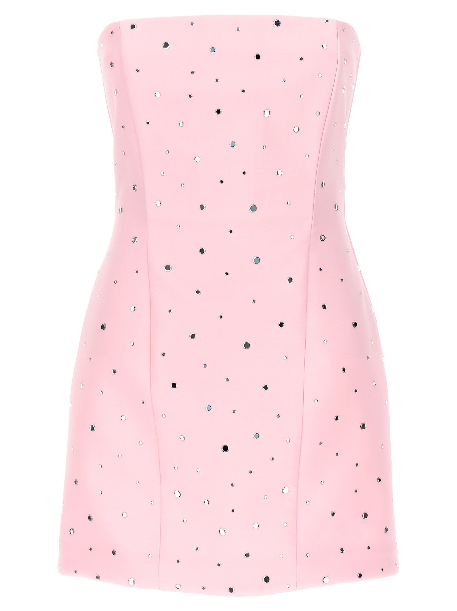 Shop Giuseppe Di Morabito All-over Crystal Dress In Pink