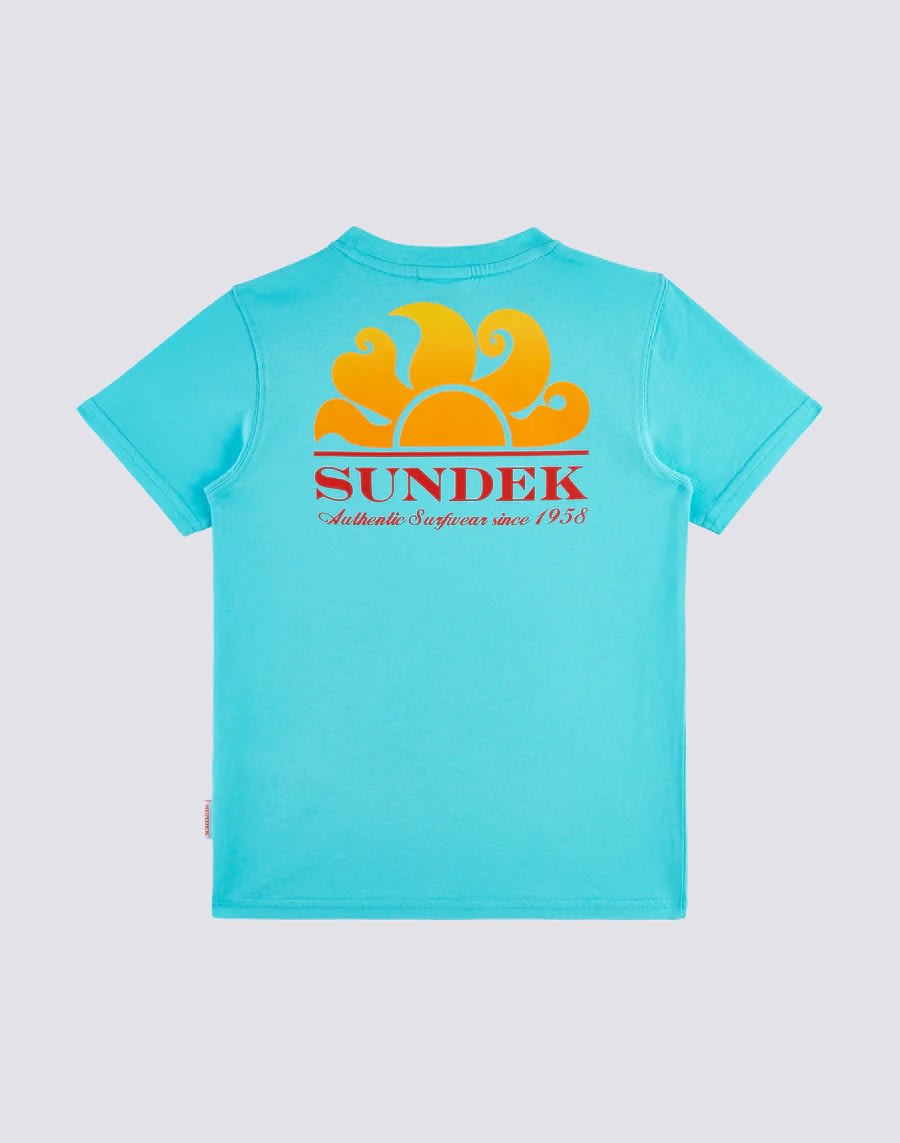 Shop Sundek T-shirt Con Stampa In Blue