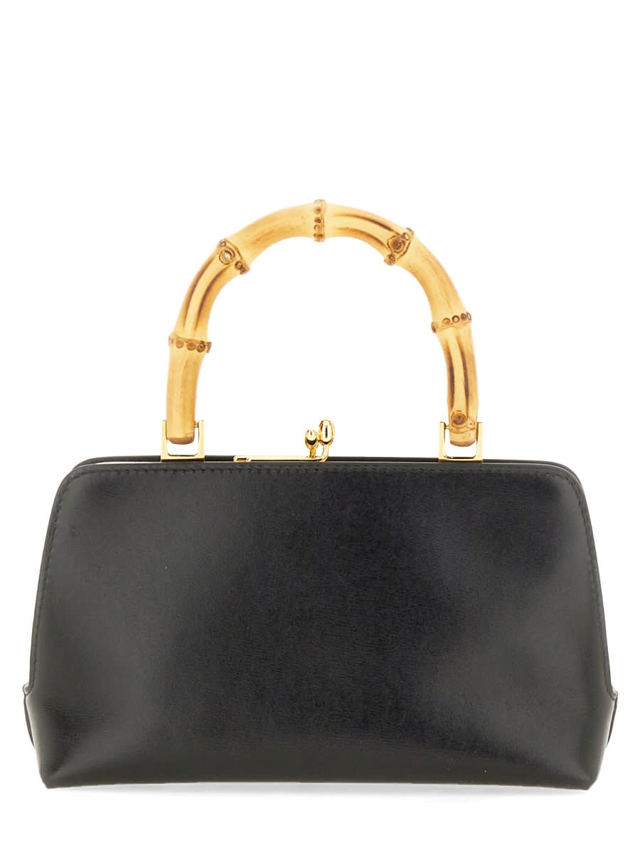 Shop Jil Sander Goji Bamboo Mini Bag In Black