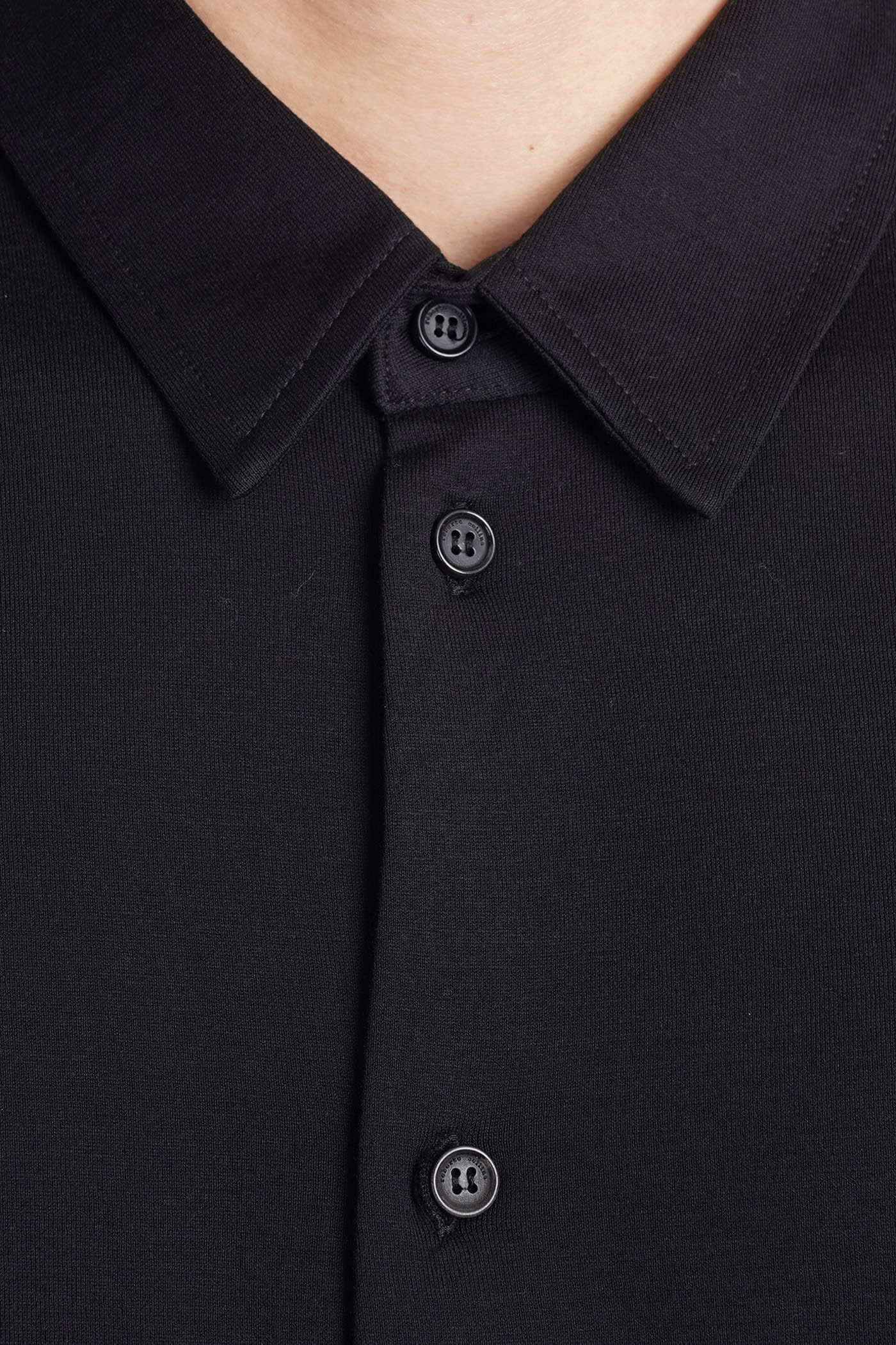 Shop Roberto Collina Shirt In Black Cotton