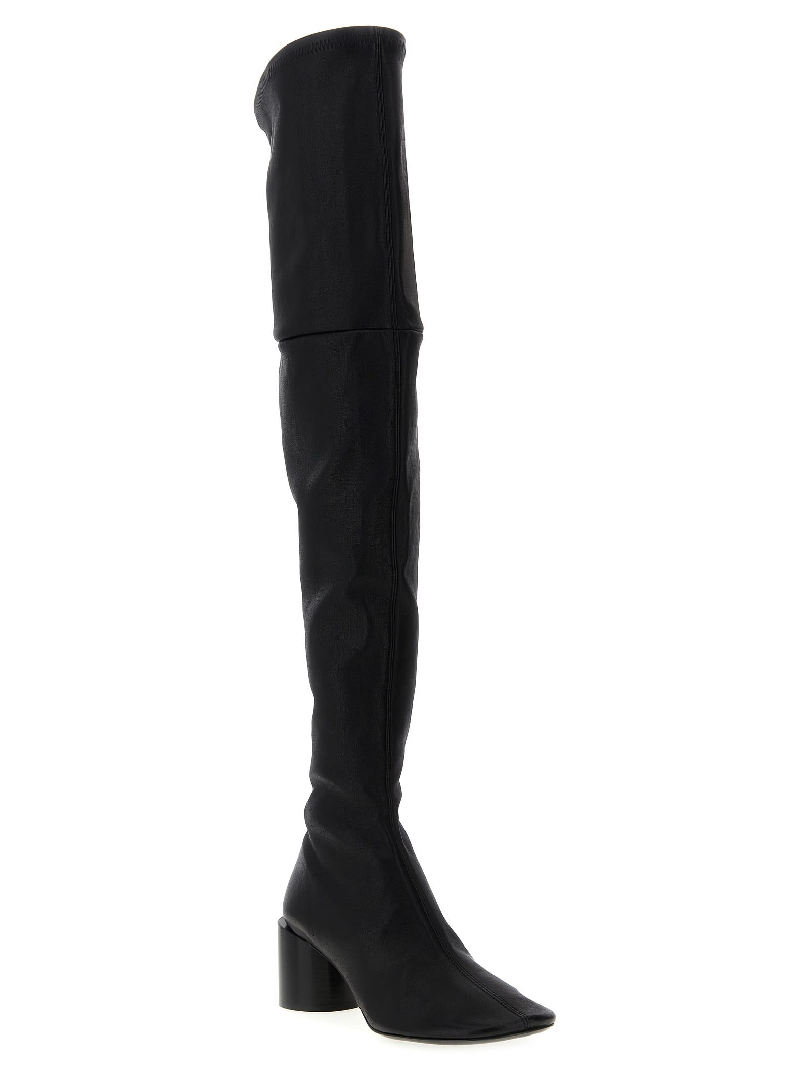 Jil Sander Nappa Boots In Black